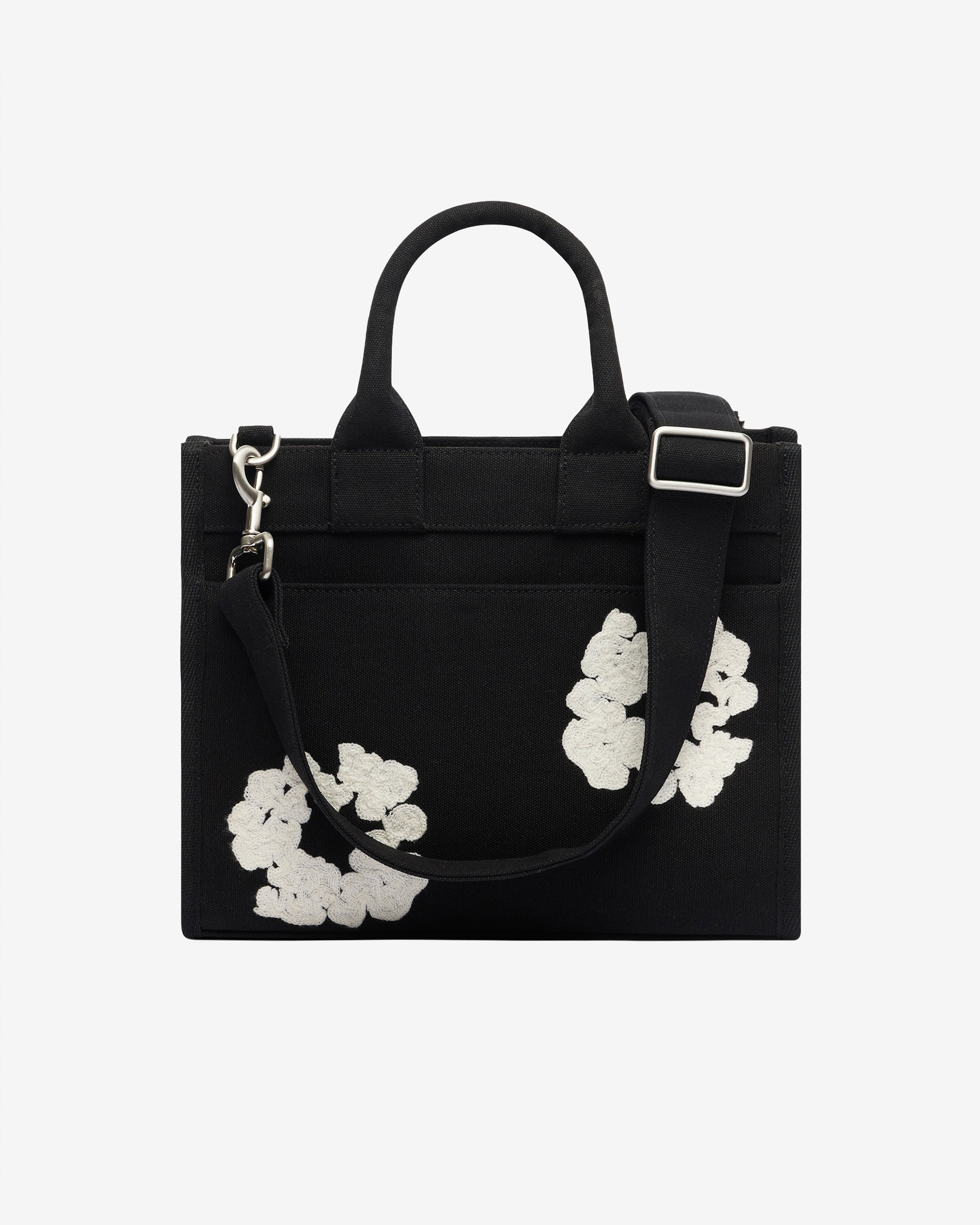 バッグ 25ss PAPER & INK COTTON CLUB ARC'TEXAS Denim Tears: Men's Small Cotton Wreath Canvas Bag (Black/White