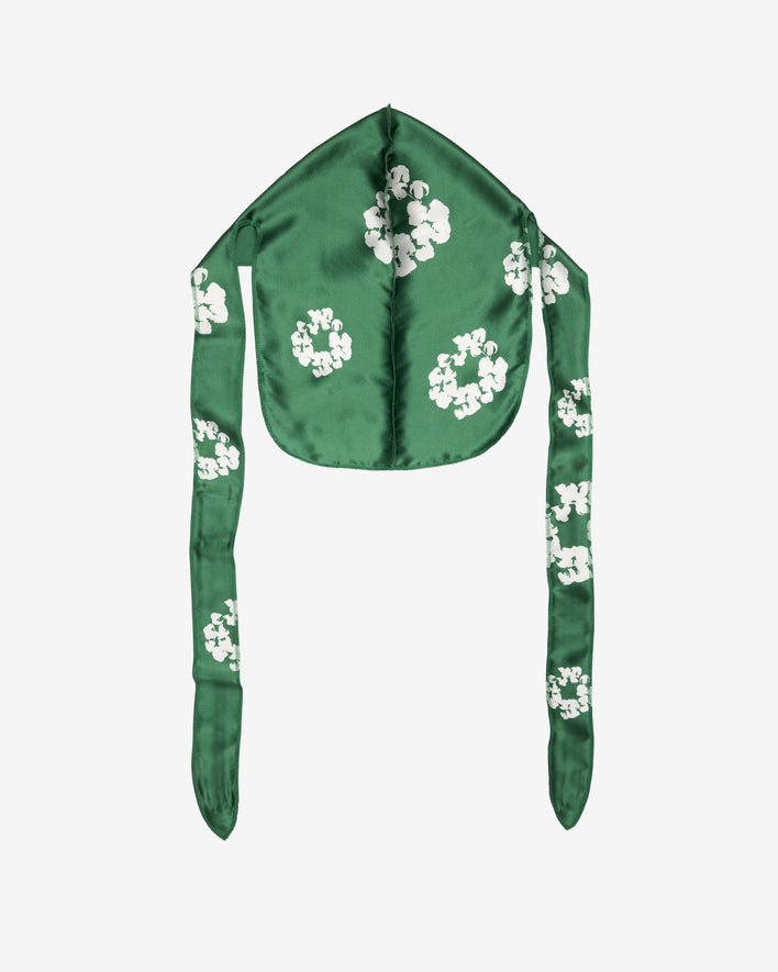 Denim Tears: Men's Cotton Wreath Durag (Green) | DSMNY E-SHOP