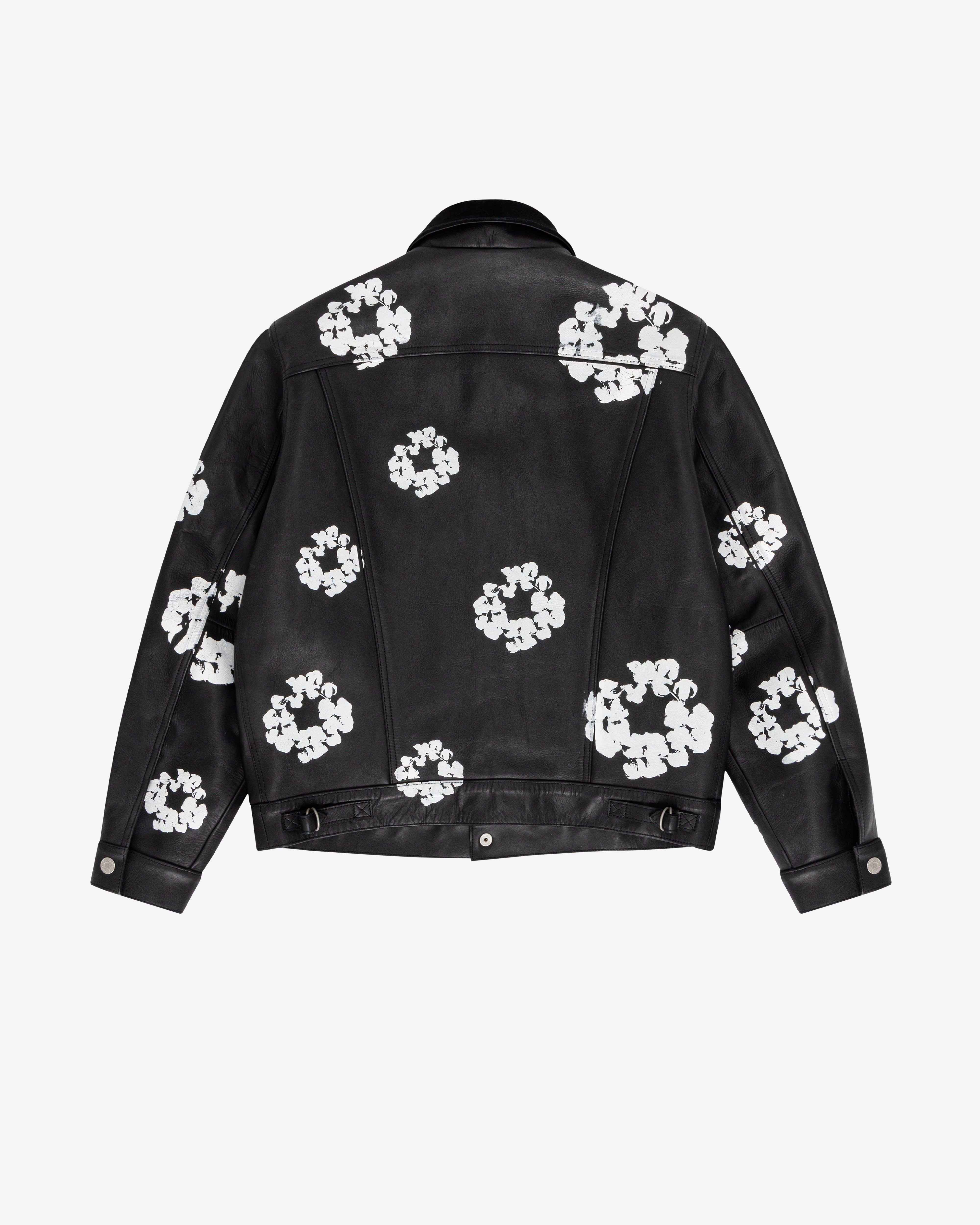 Denim Tears: Men's Leather Cotton Wreath Type-2 (Black) | DSMNY E-SHOP