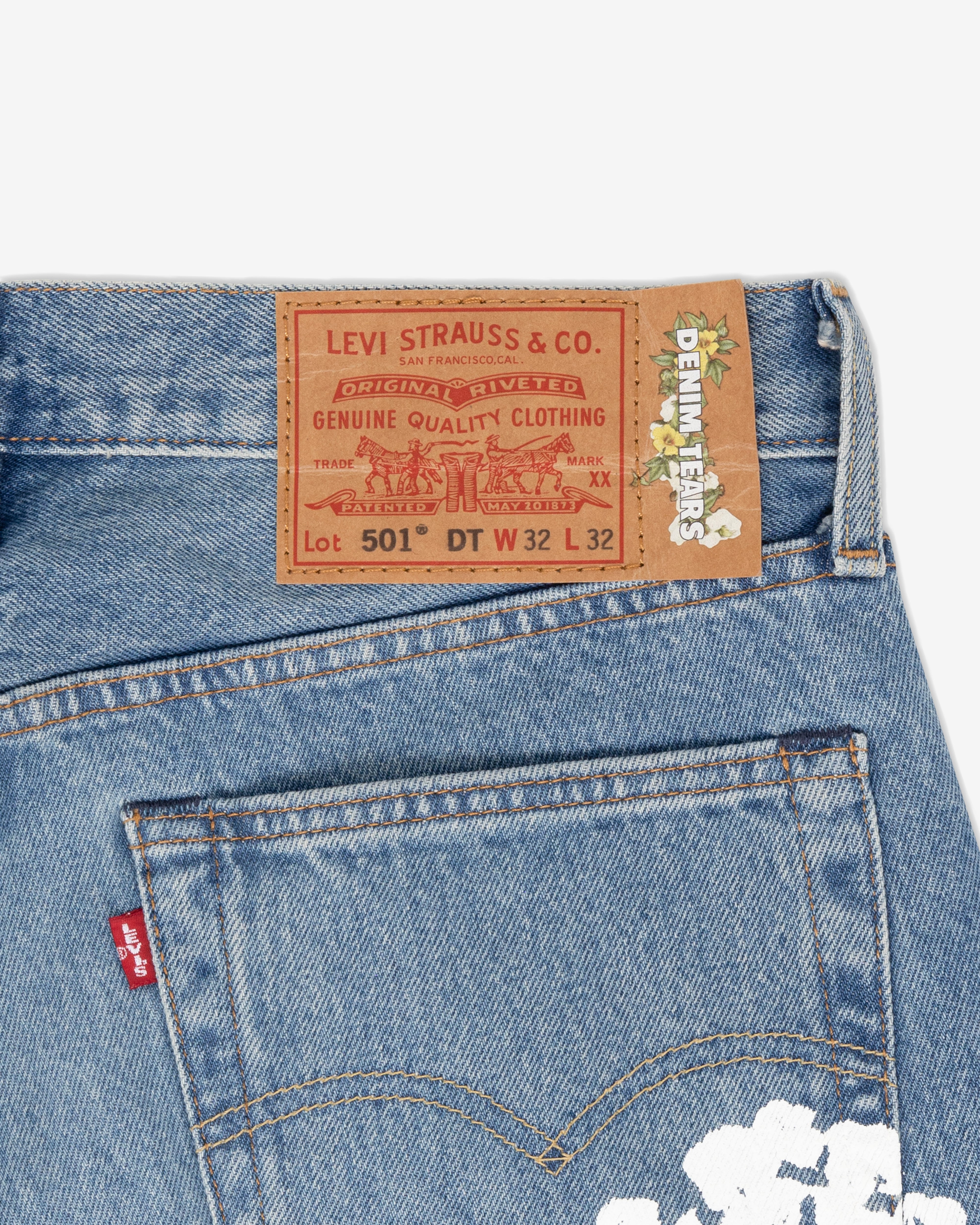 Denim Tears: Men's Cotton Wreath Jeans (Light/Wash) | DSMNY E-SHOP