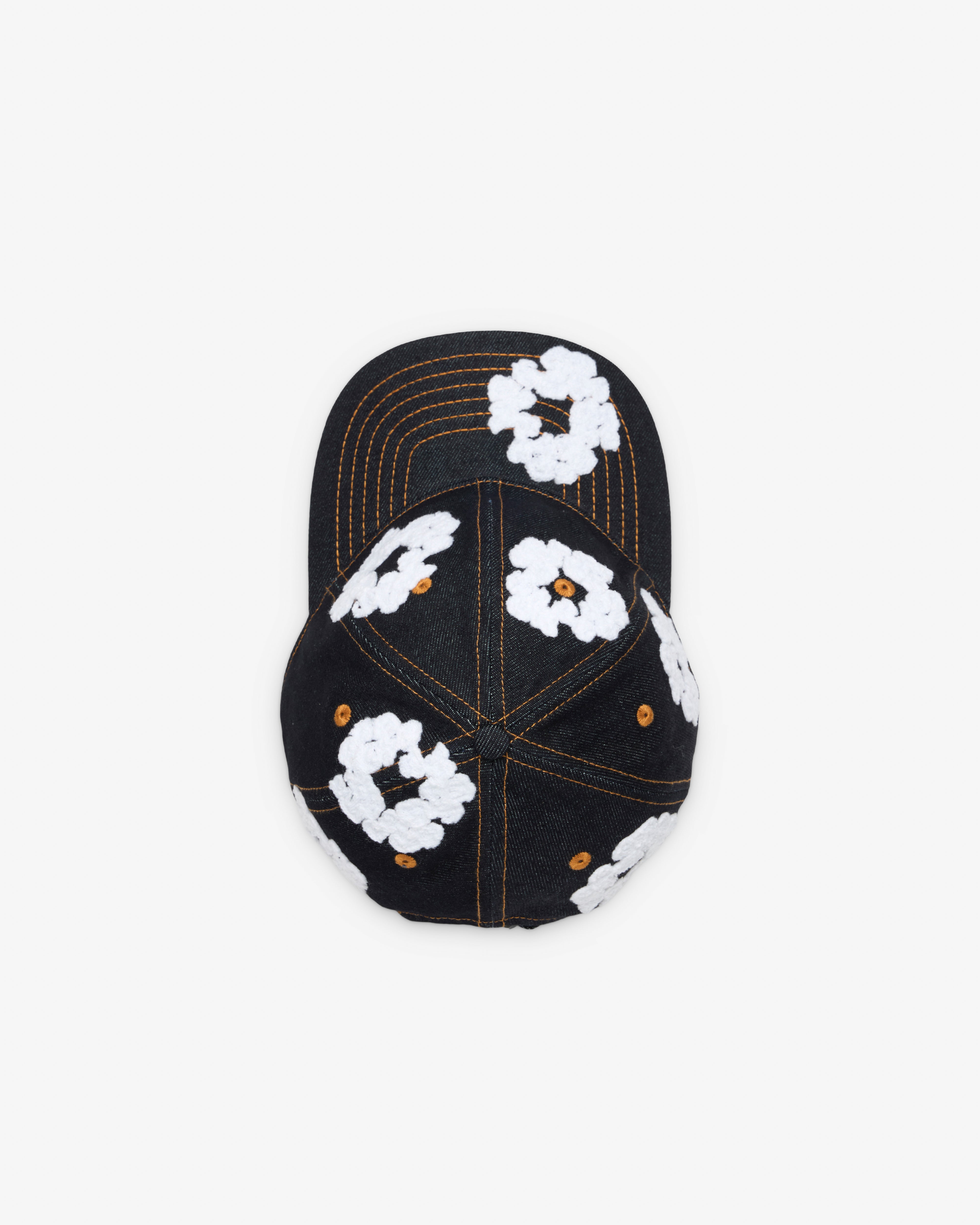 Denim Tears: Men's Cotton Wreath Raw Denim Cap (Indigo Wash
