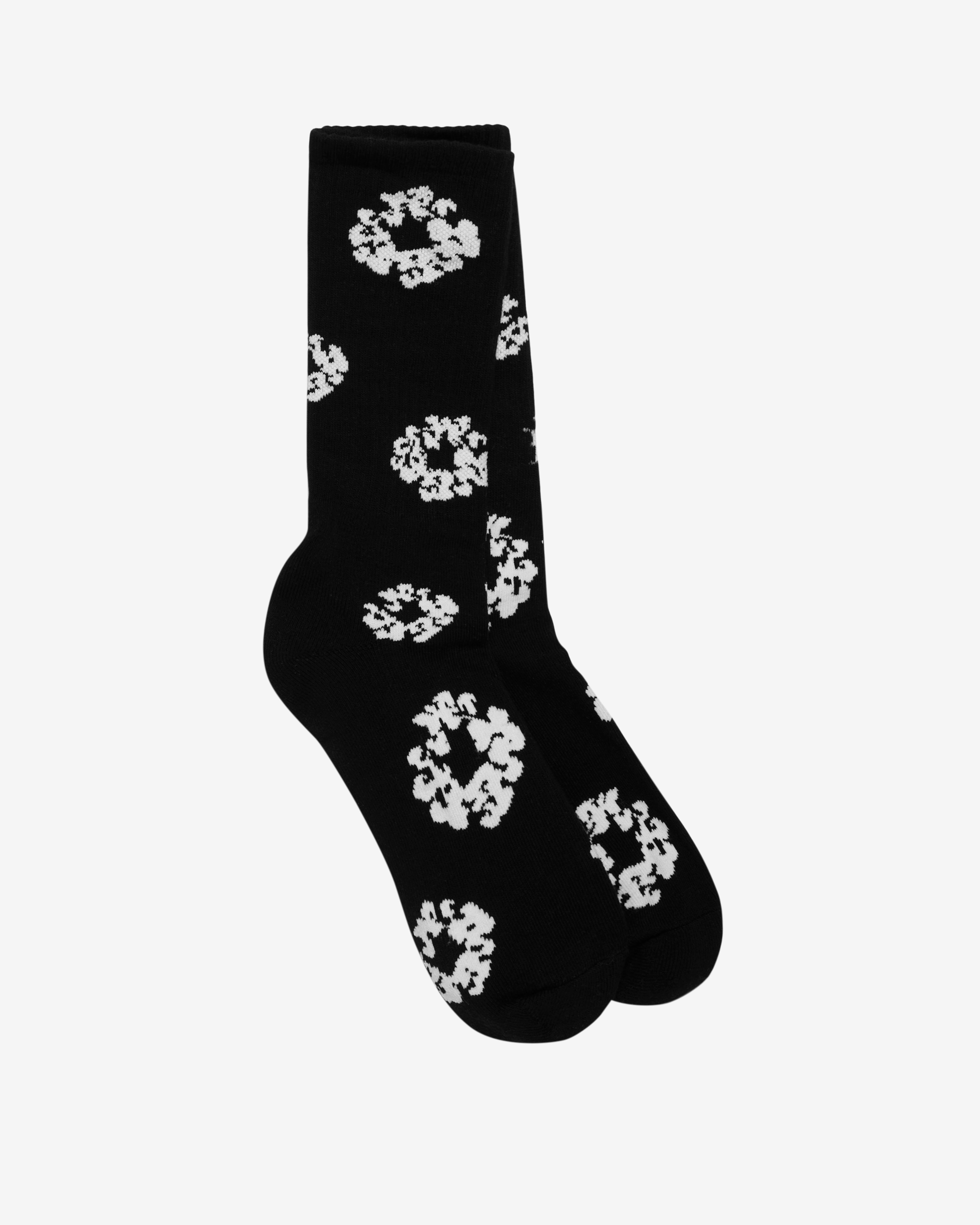 Denim Tears: Men's Cotton Wreath Socks (Black) | DSMNY E-SHOP
