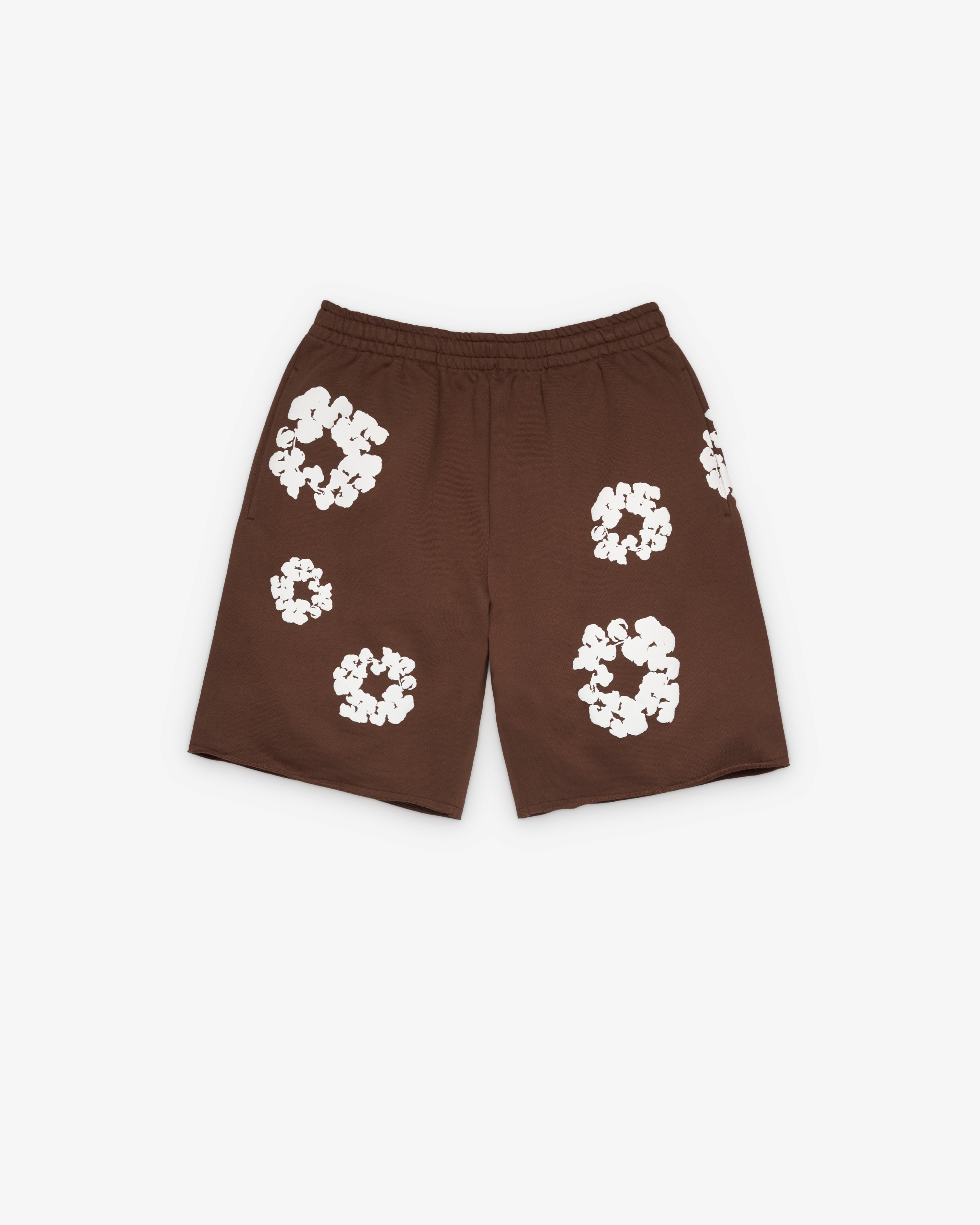 Denim Tears: Men's Cotton Wreath Sweatshort (Brown) | DSMNY E-SHOP