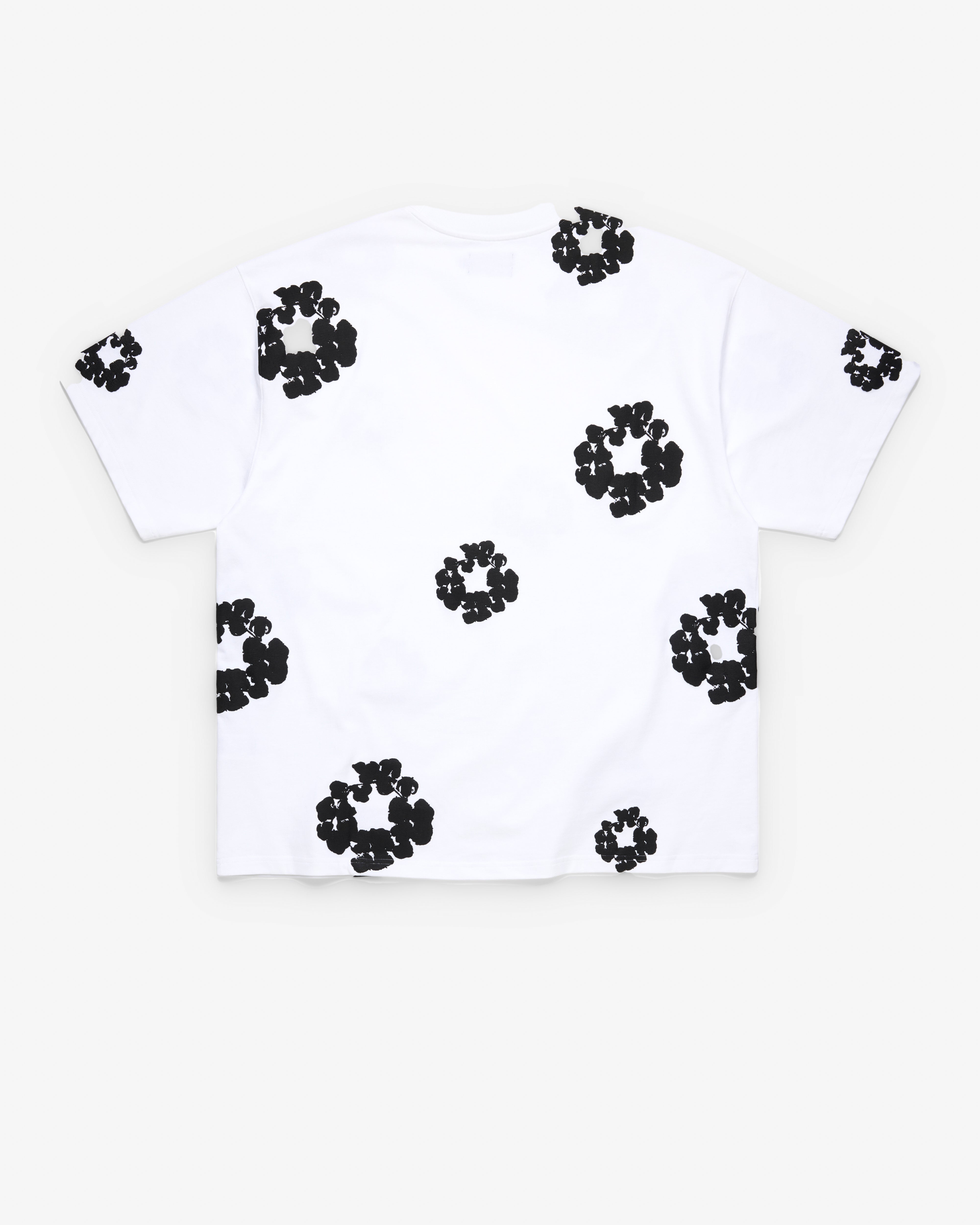 Denim Tears: Men's Cotton Wreath Tall Tee (White) | DSMNY E-SHOP