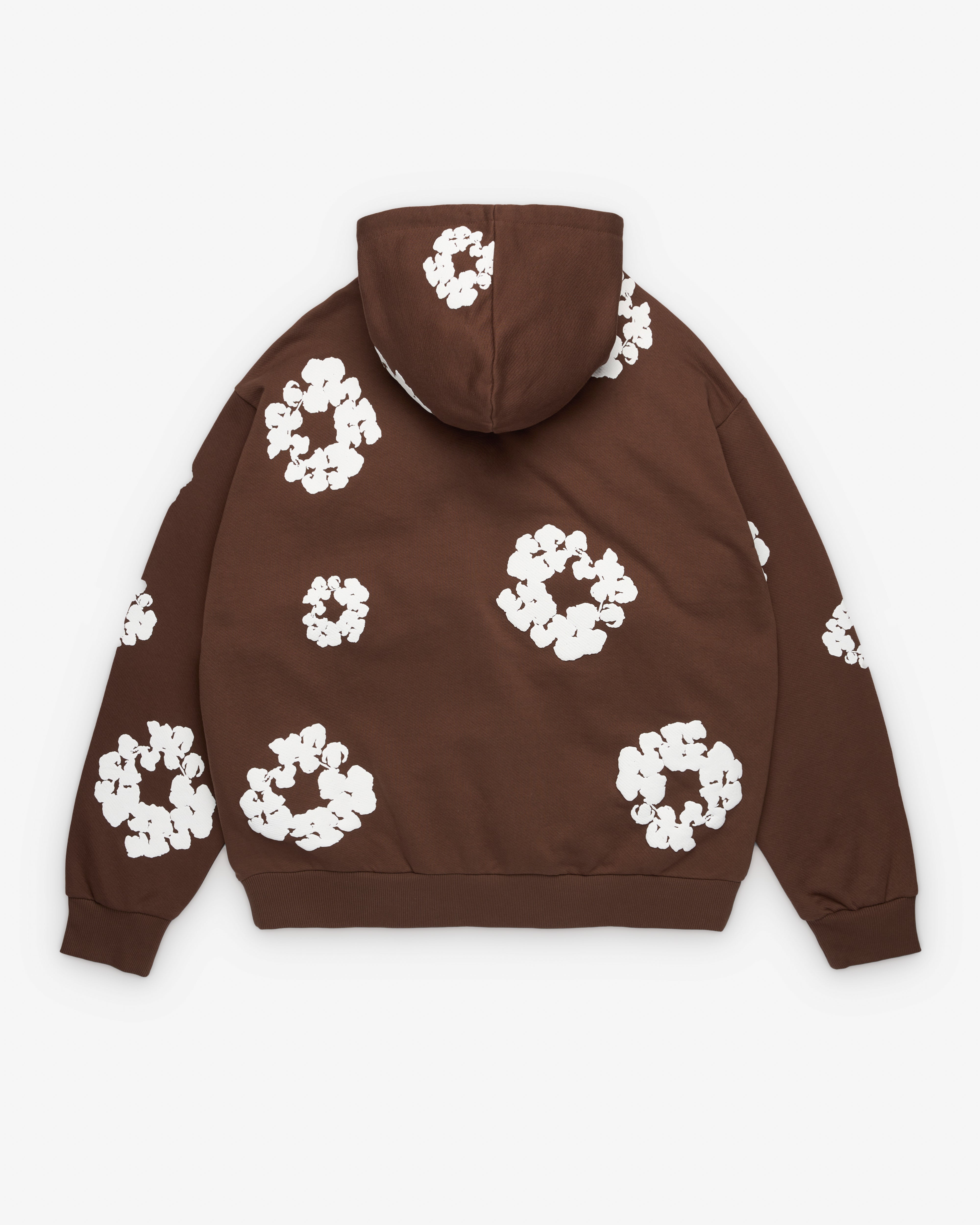 Denim Tears: Men's Cotton Wreath Zip Hoodie (Brown) | DSMNY E-SHOP