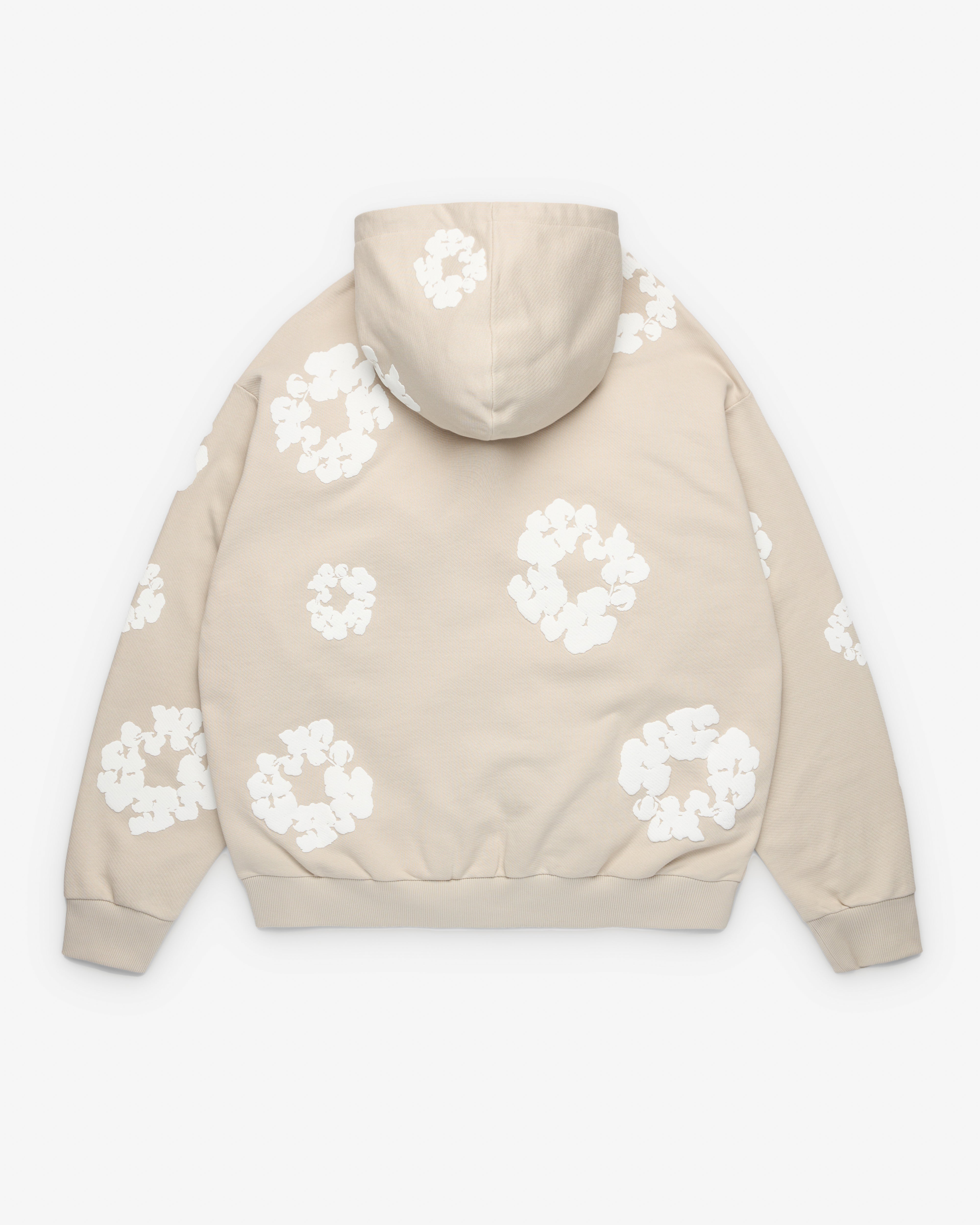 Denim Tears: Men's Cotton Wreath Zip Hoodie (Grey) | DSMNY E-SHOP