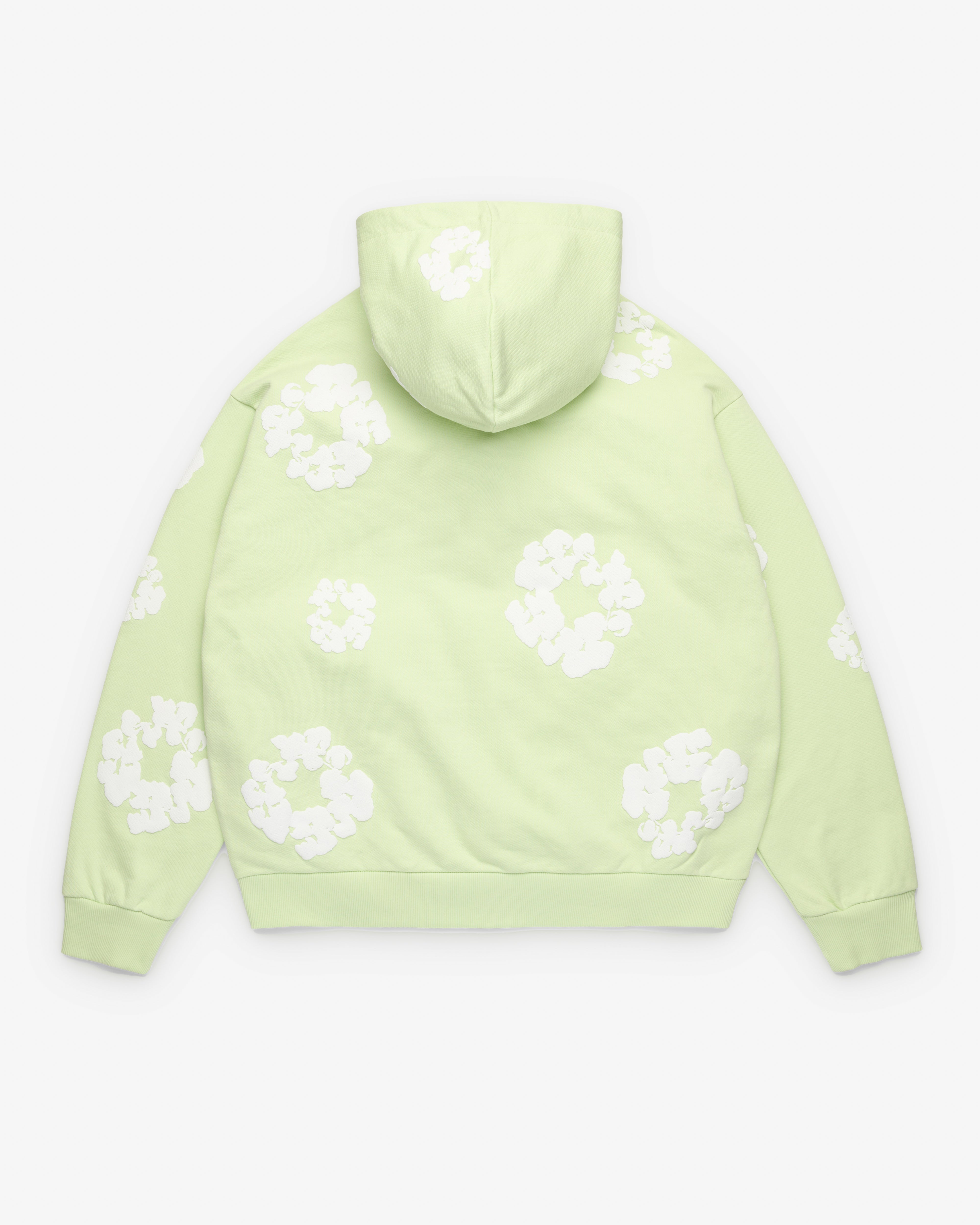 Denim Tears: Men's Cotton Wreath Zip Hoodie (Lime) | DSMNY E-SHOP