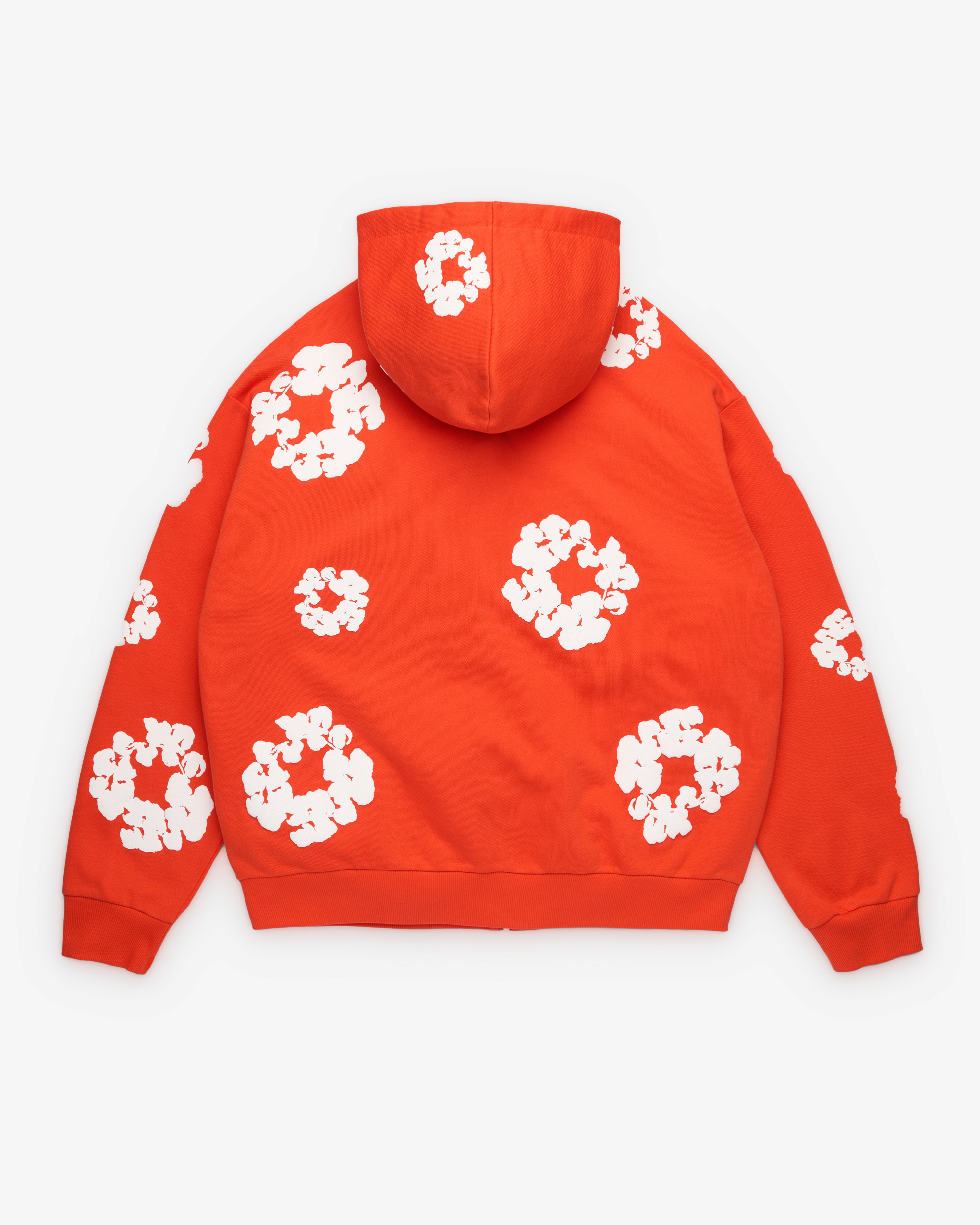 Denim Tears: Men's Cotton Wreath Zip Hoodie (Orange) | DSMNY E-SHOP
