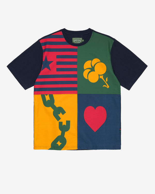 Denim Tears - Men's Crest Patchwork Tee - (Multi)