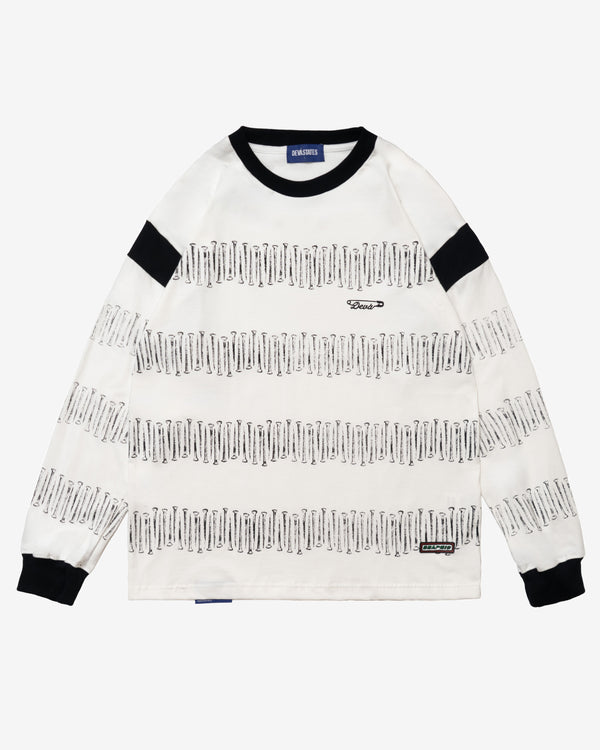 Deva States - Men's Nails Long Sleeve Tee - (White)