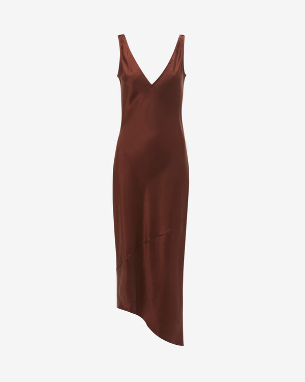 JW Anderson - Women's V-Neck Sleeveless Midi Dress - (Brown)