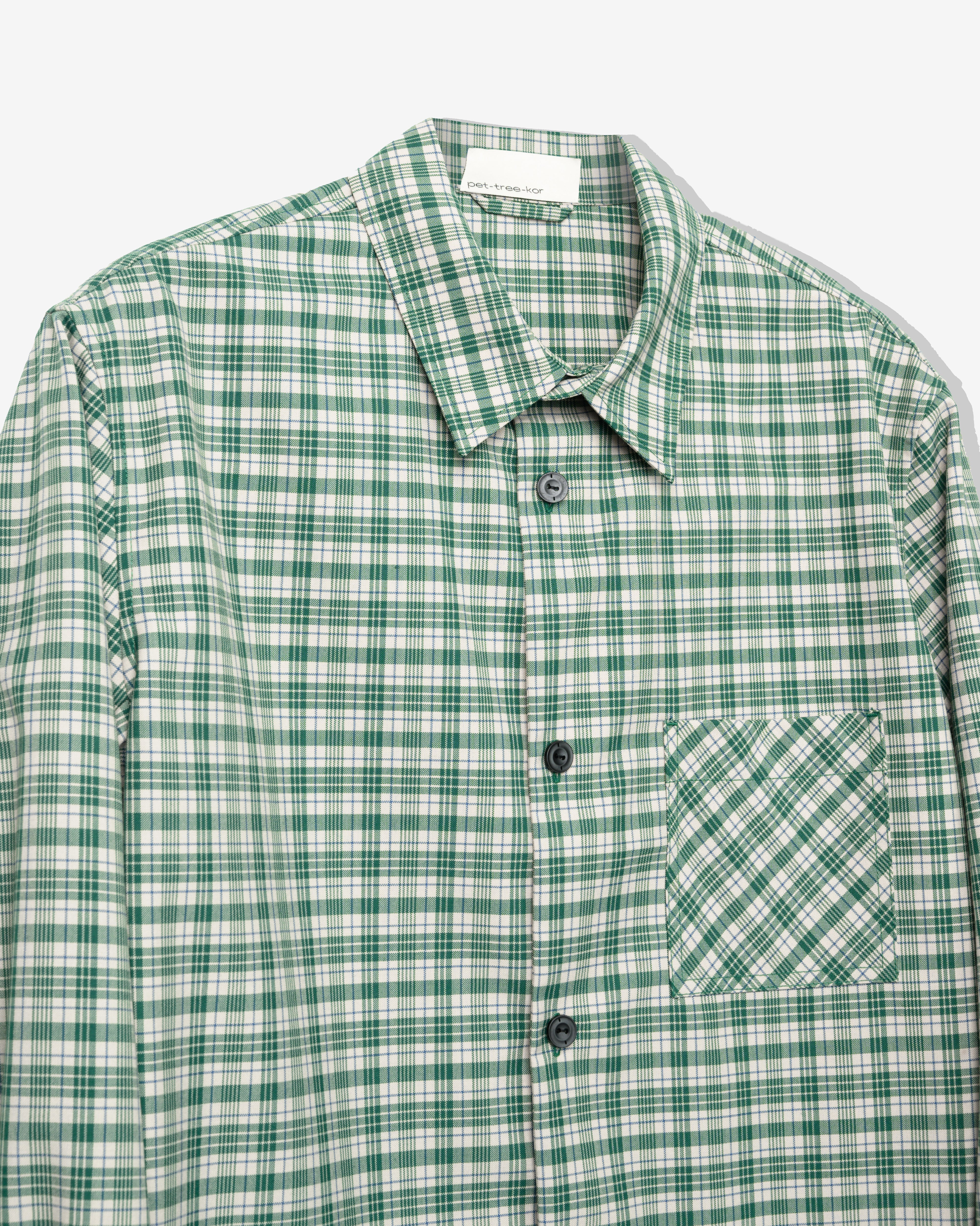 Pet Tree Kor: Men's Electra Shirt (Green Check) | DSMNY E-SHOP