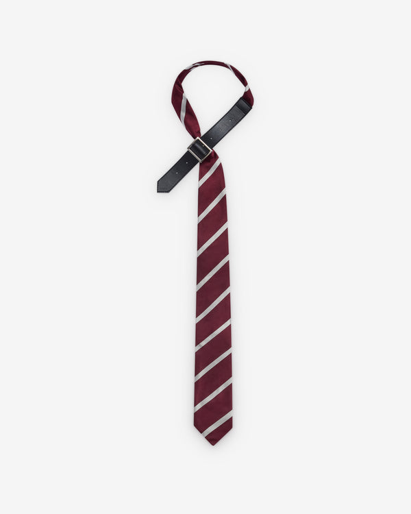 DSM Kei Ninomiya - Striped University Tie - (Burgundy/Cream)