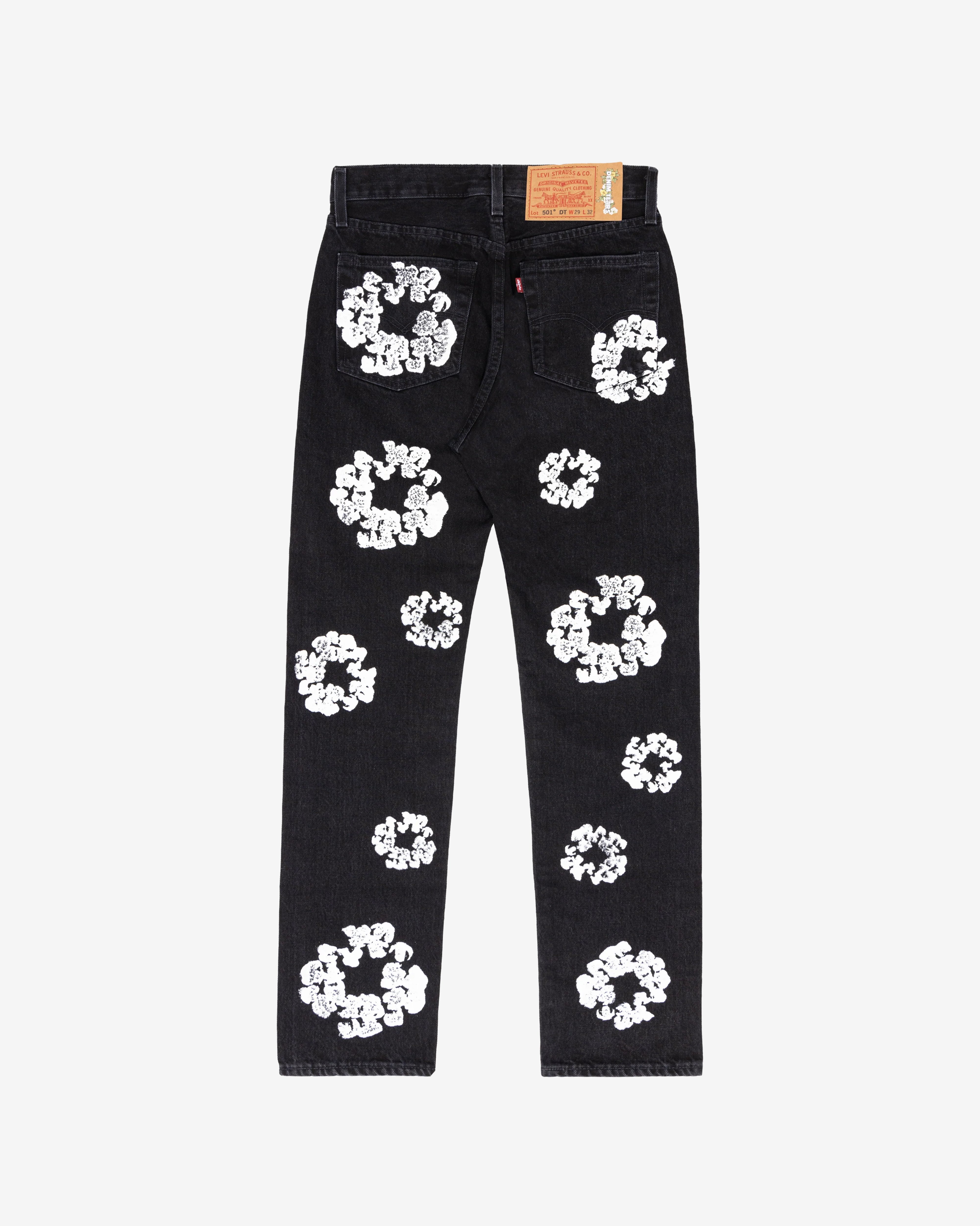 Denim Tears: Men's The Cotton Wreath Jean (Black) | DSMNY E-SHOP
