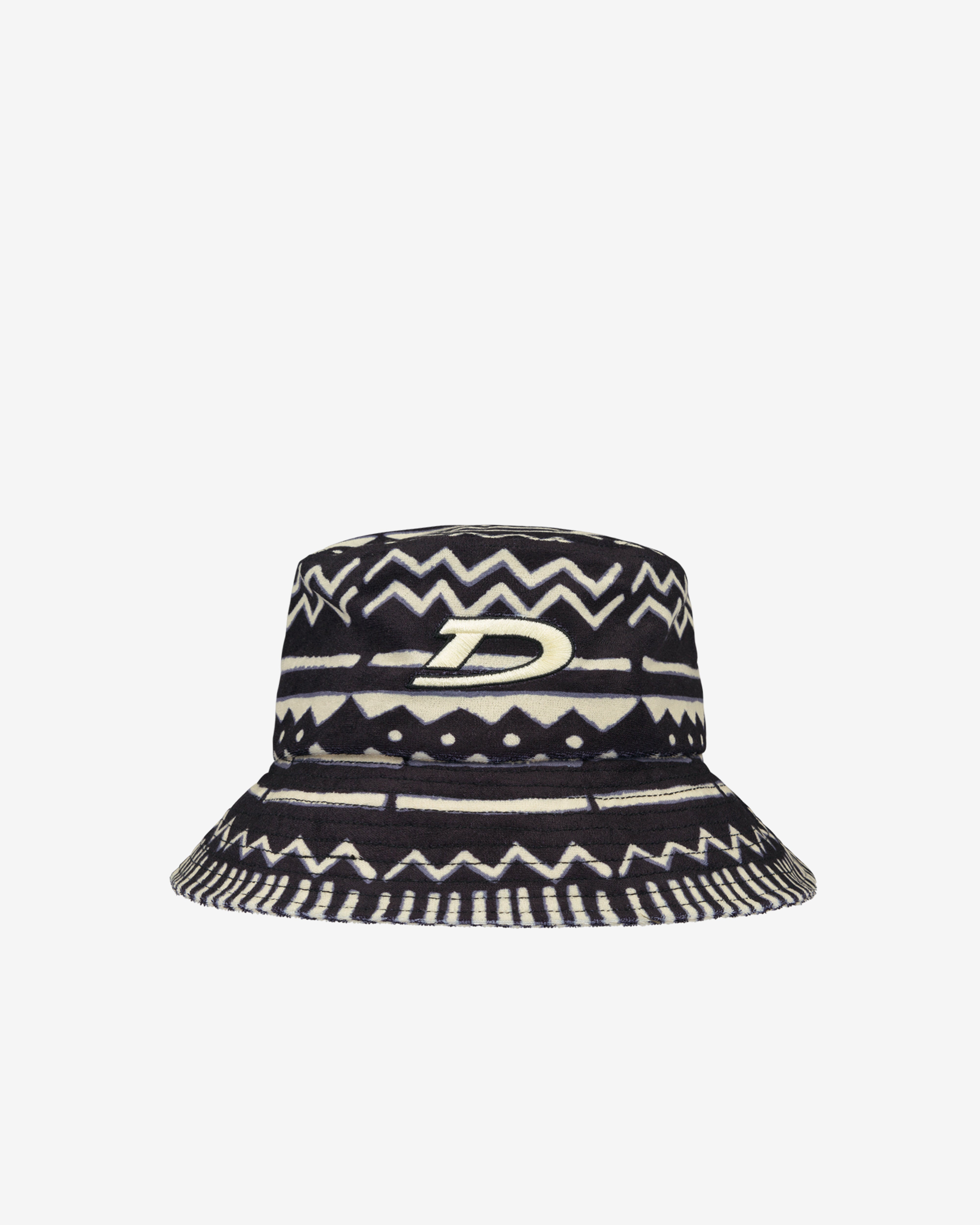 Denim Tears: Men's Mudcloth Bucket Hat (Black/White) | DSMNY E-SHOP
