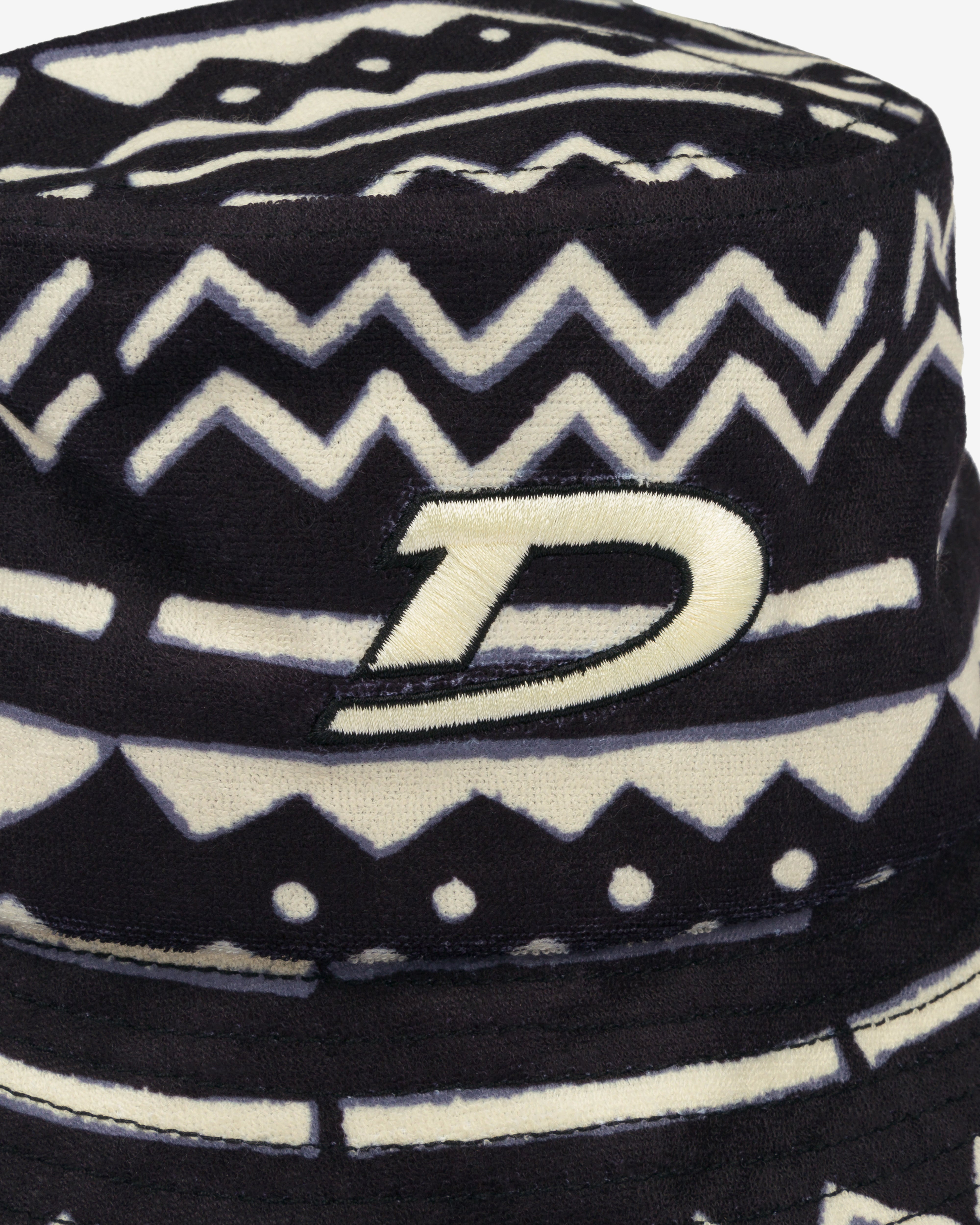 Denim Tears: Men's Mudcloth Bucket Hat (Black/White) | DSMNY E-SHOP