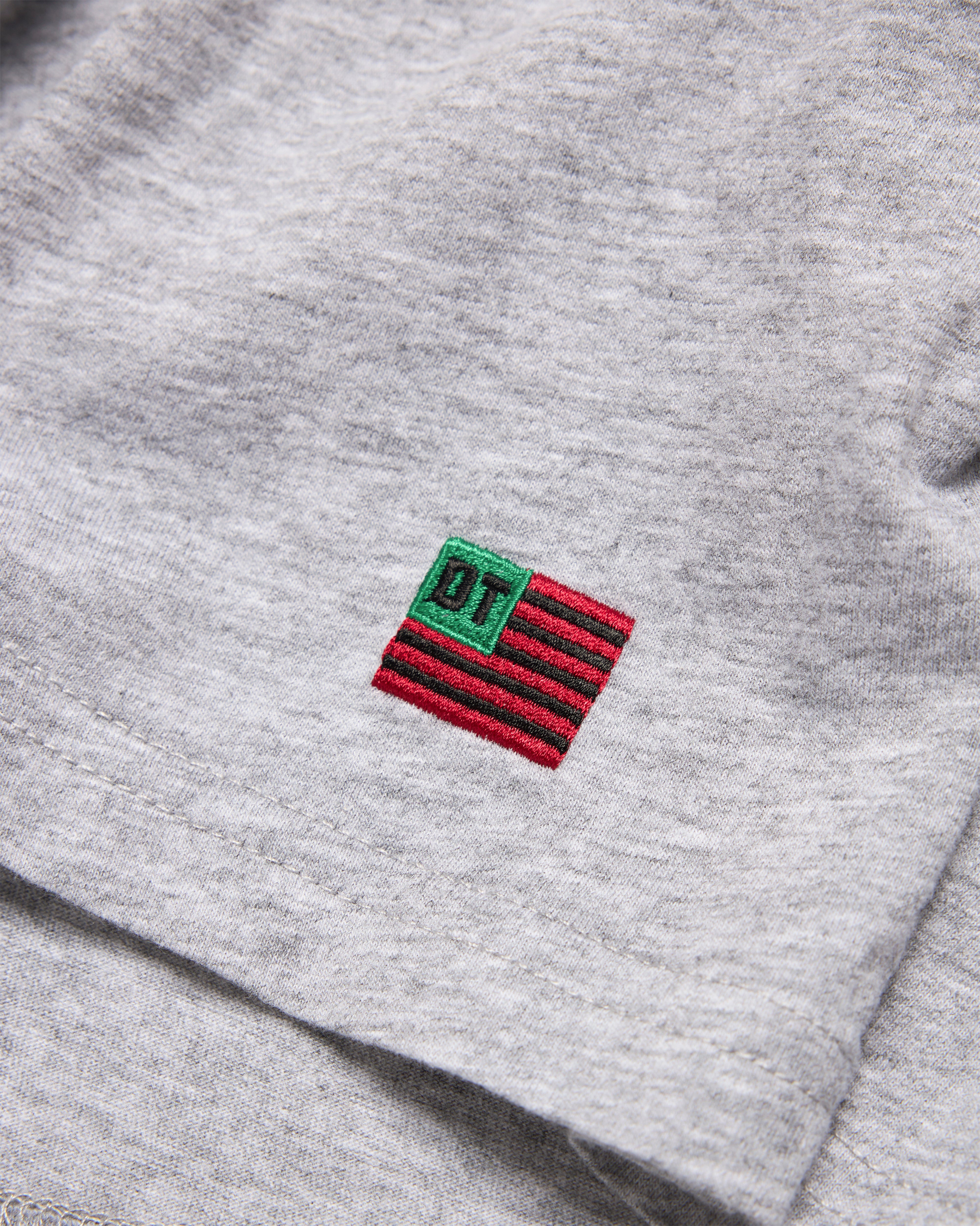 Denim Tears: Men's Long Sleeve Flag Tee (Grey) | DSMNY E-SHOP
