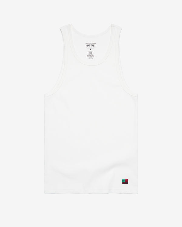 Denim Tears - Men's Ribbed Flag Tank - (White)