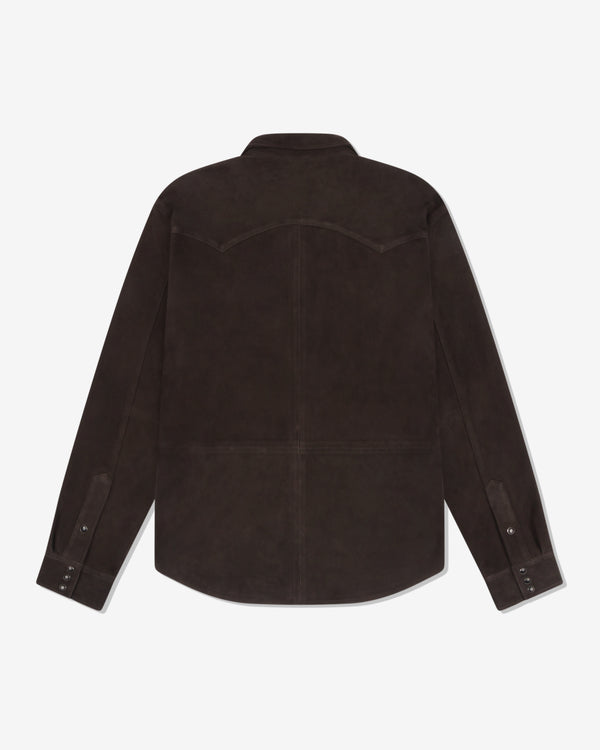 Denim Tears - Men's Suede Leather Western Shirt - (Coffee)