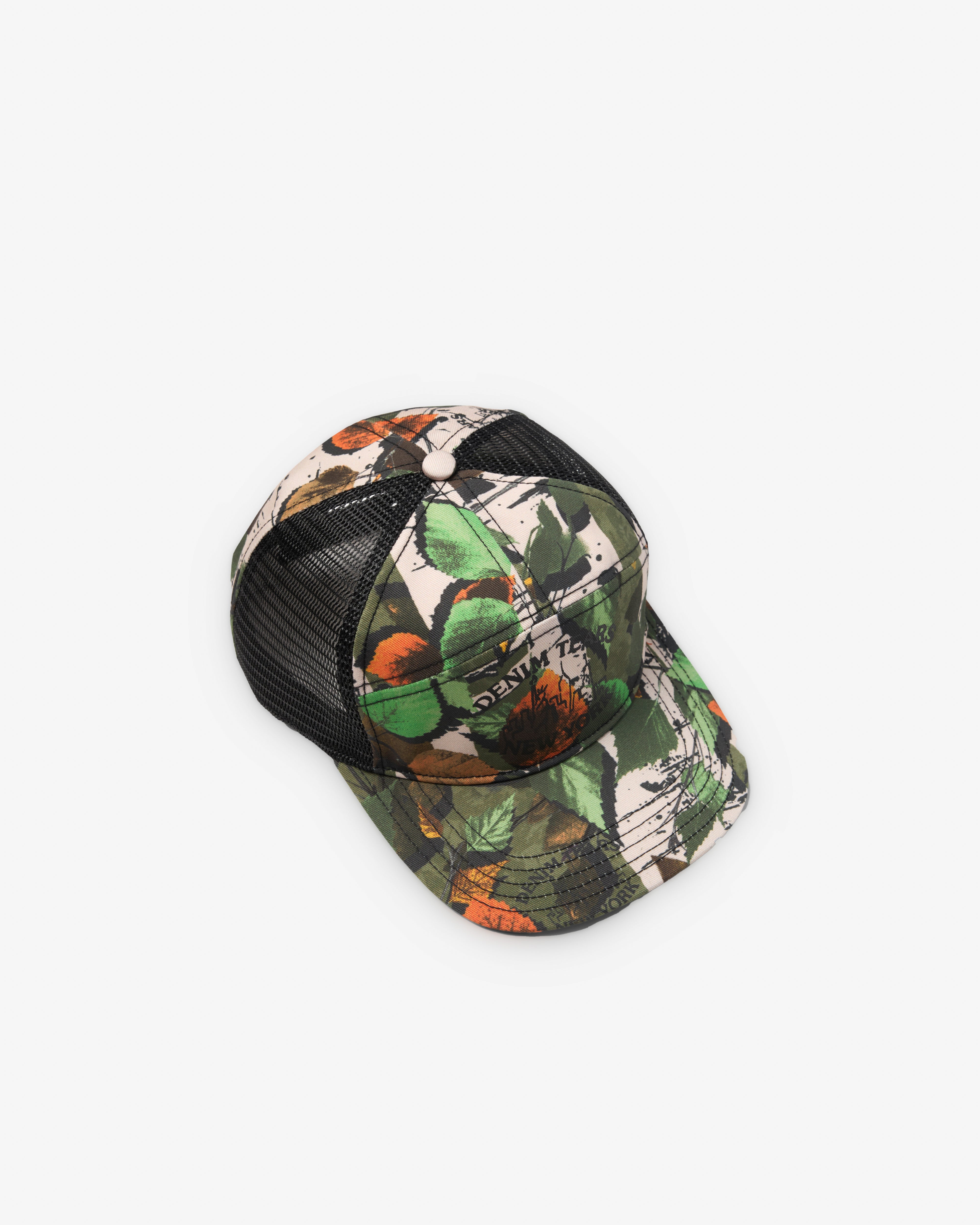 Denim Tears: Men's Logo Cap (Camo) | DSMNY E-SHOP