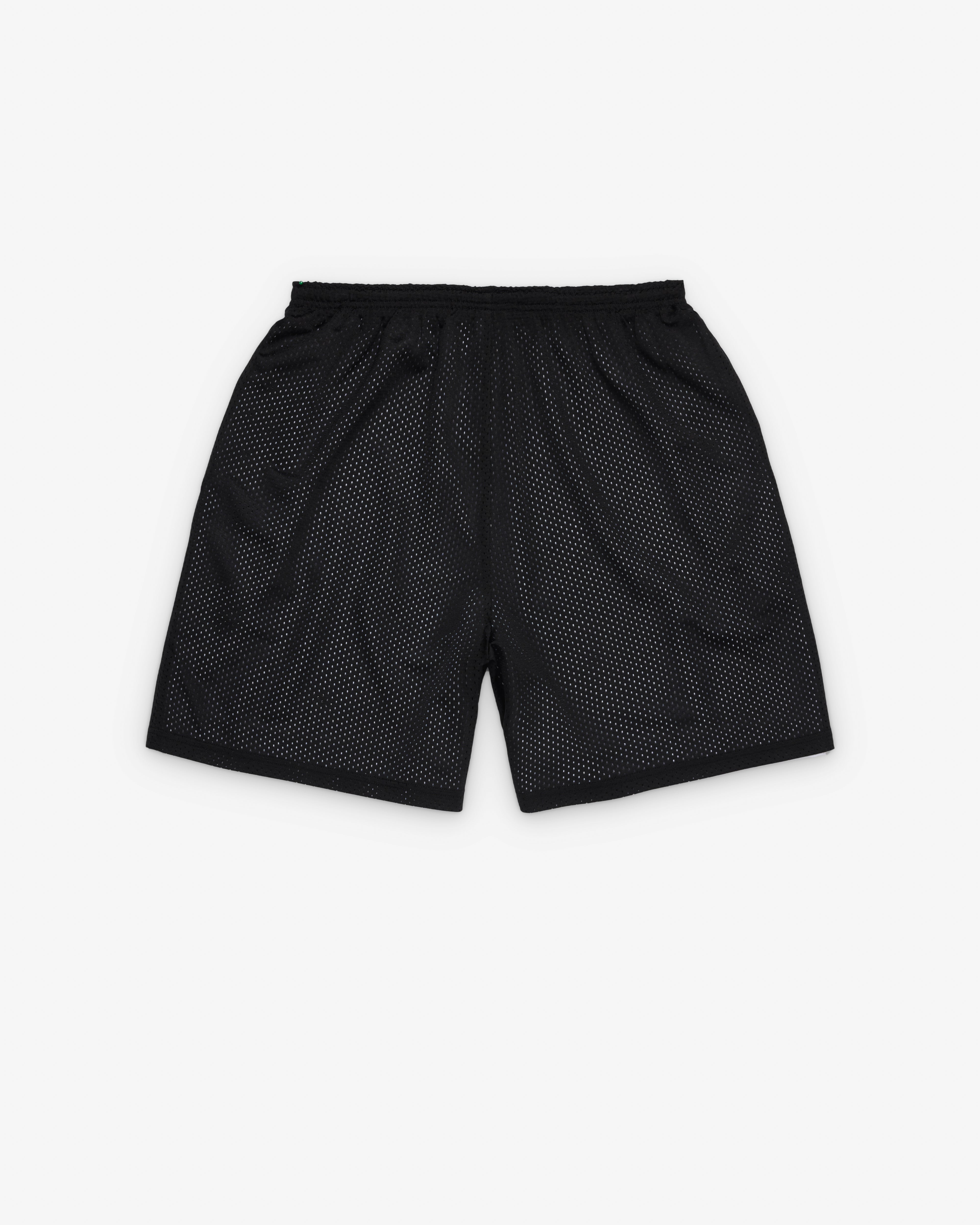 Denim Tears: Men's DT Sport Double Layer Mesh Short (Black