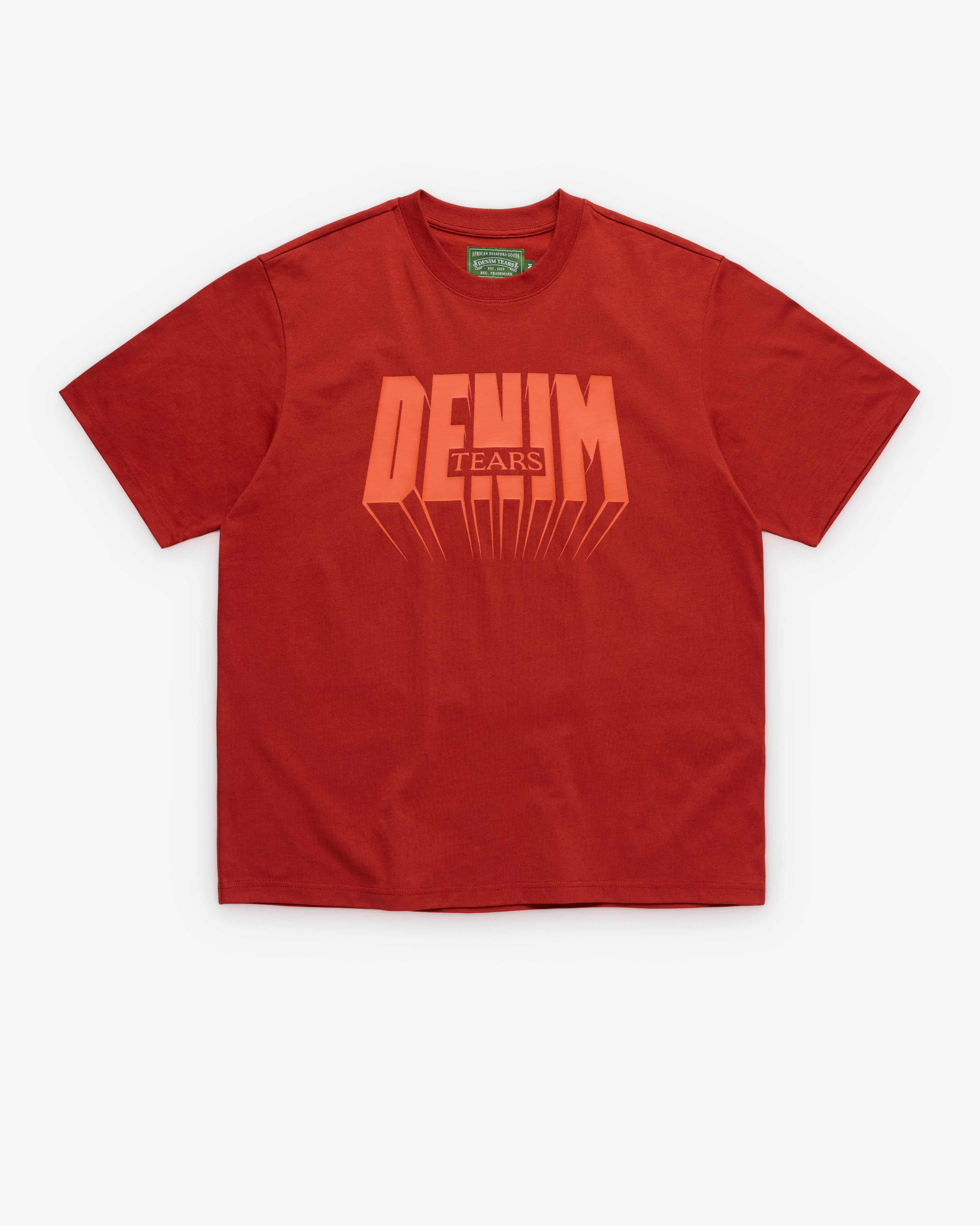 Denim Tears: Men's DT Time T-Shirt (Red) | DSMNY E-SHOP