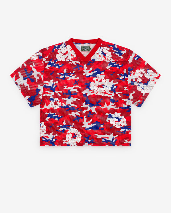Denim Tears - Men's Camo Wreath Jersey - (Red Camo)