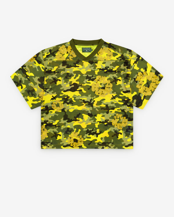 Denim Tears - Men's Camo Wreath Jersey - (Yellow Camo)