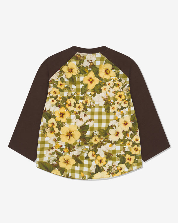 Denim Tears x Levi's - Men's Cotton Gingham Baseball Tee - (Geen/Gold)