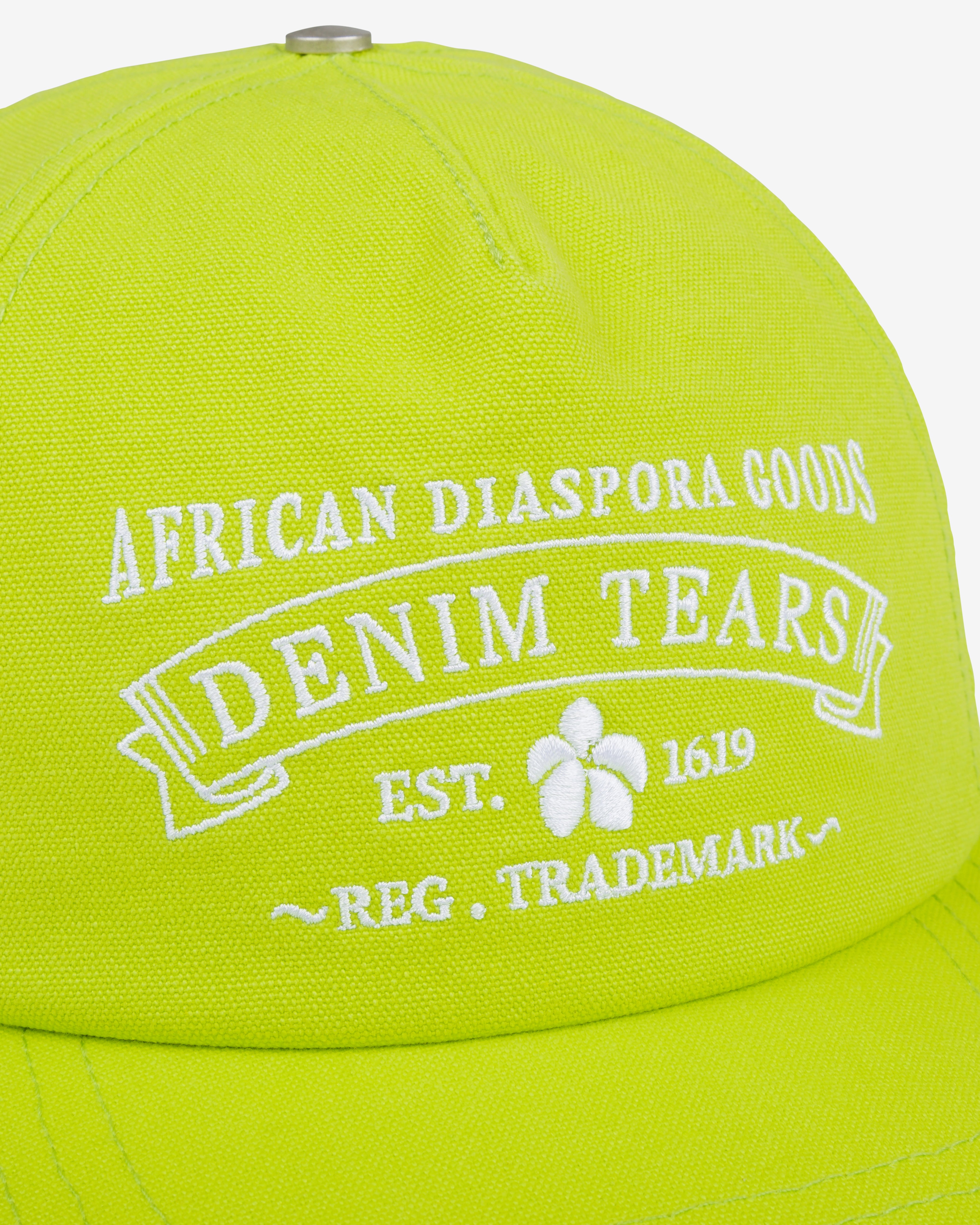 Denim Tears: Men's ADG Stamp Cap (Neon Yellow) | DSMNY E-SHOP
