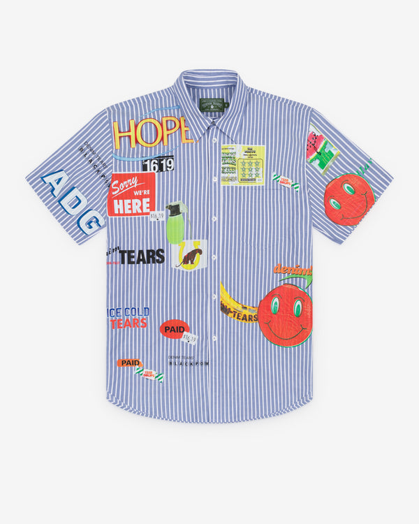 Denim Tears - Men's Bodega Button Up - (Blue Stripe)