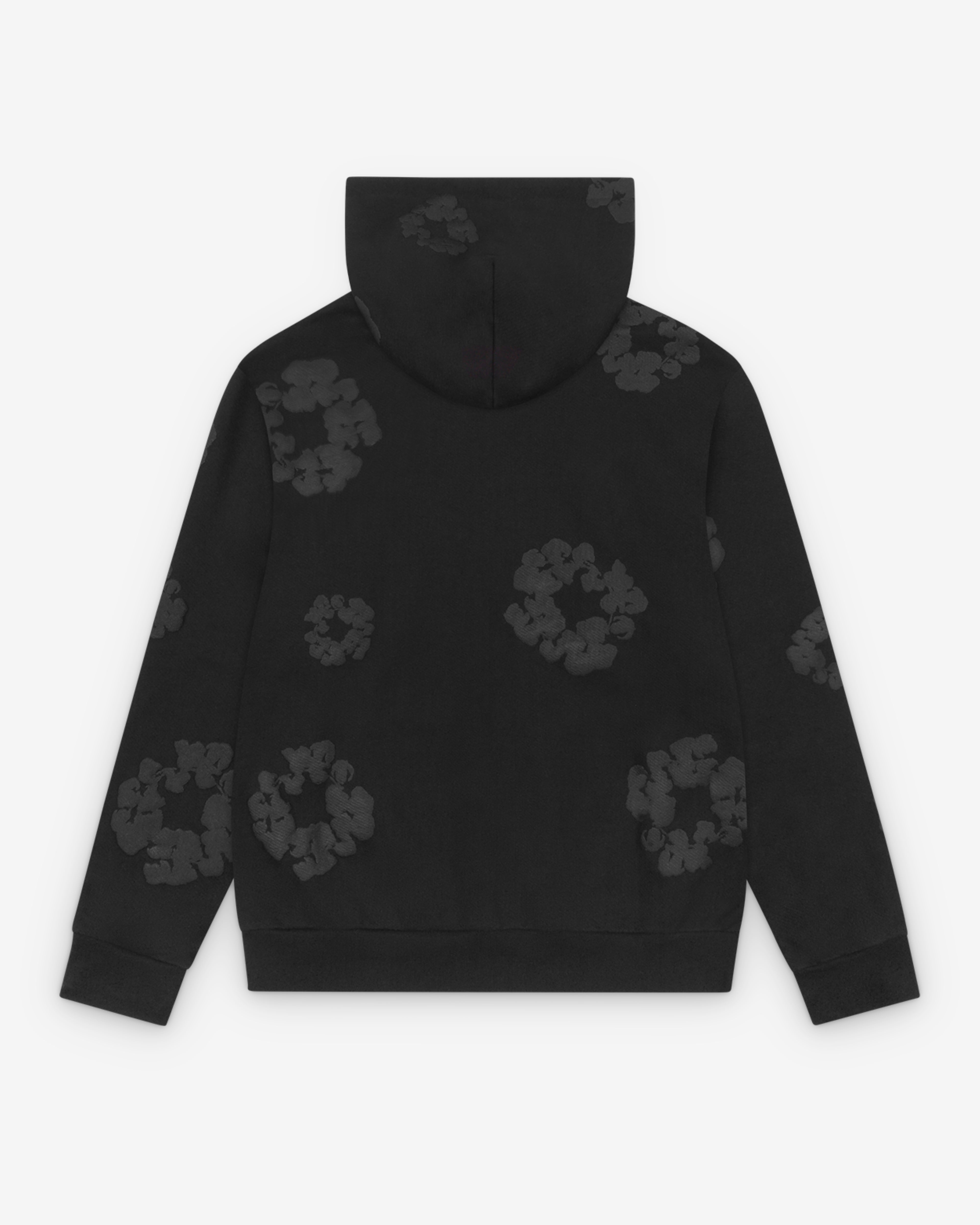 Denim Tears: Men's Mono Wreath Zip Hoodie (Black) | DSMNY E-SHOP