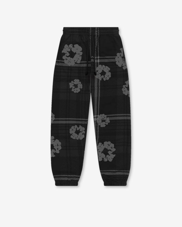 Denim Tears - Men's Plaid Cotton Wreath Sweatpants - (Black)