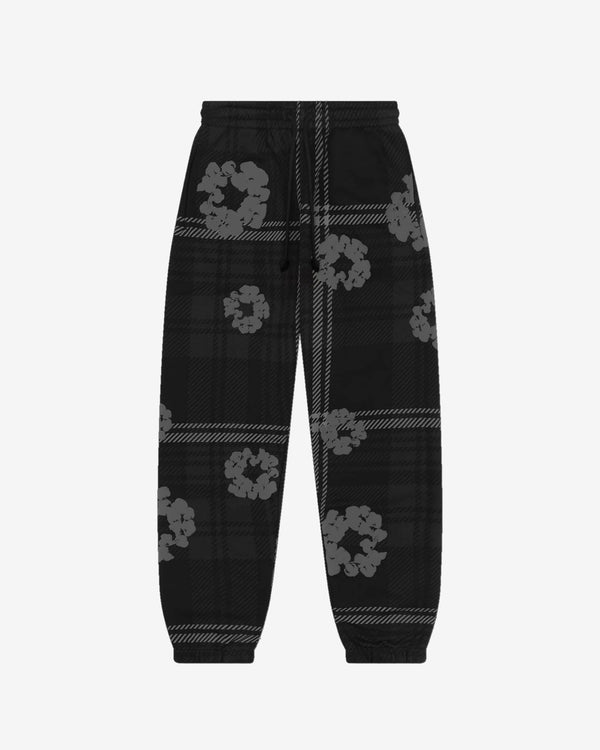 Denim Tears - Men's Plaid Cotton Wreath Sweatpants - (Black)