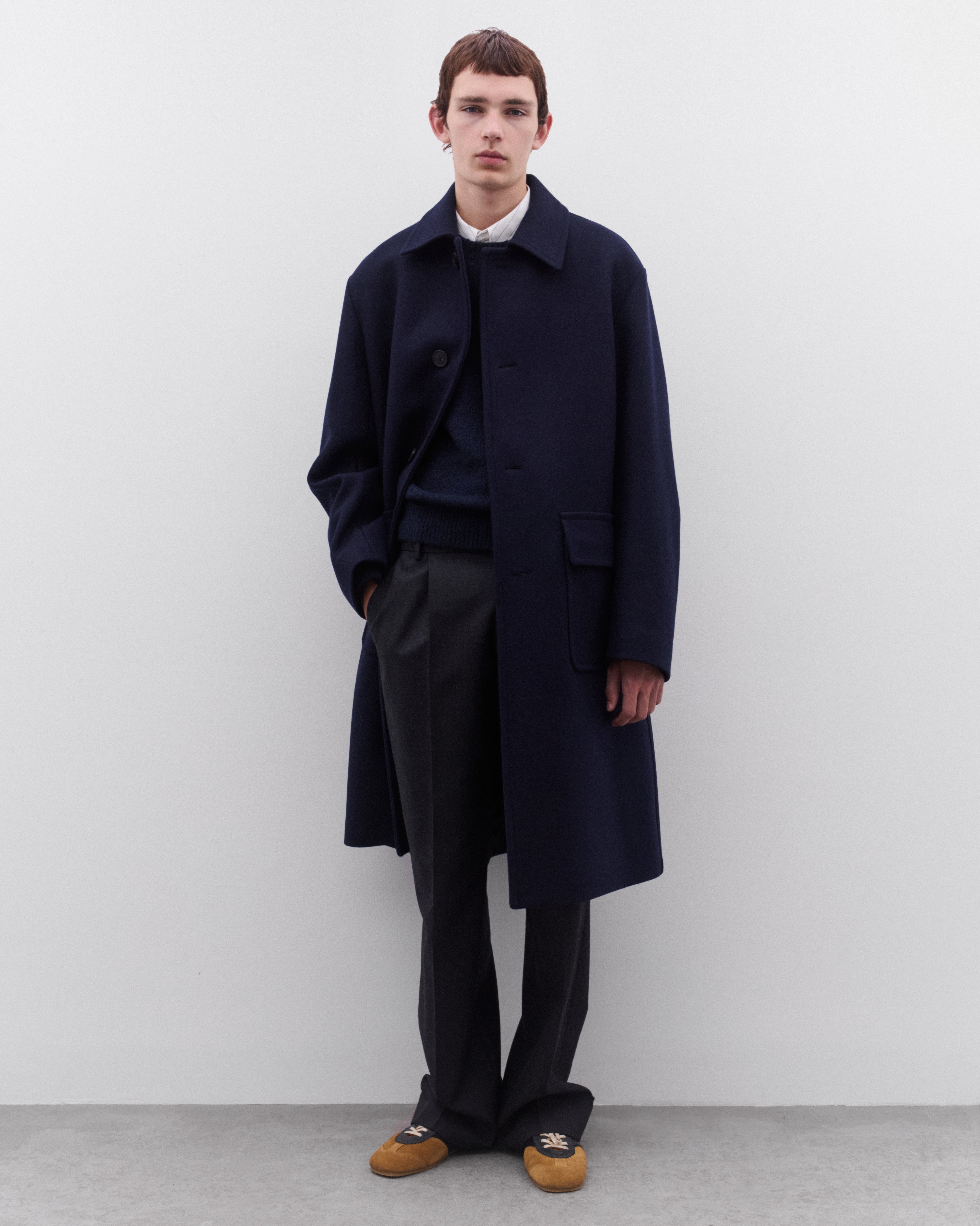 Dries Van Noten: Men's Car Coat (Navy) | DSMNY E-SHOP