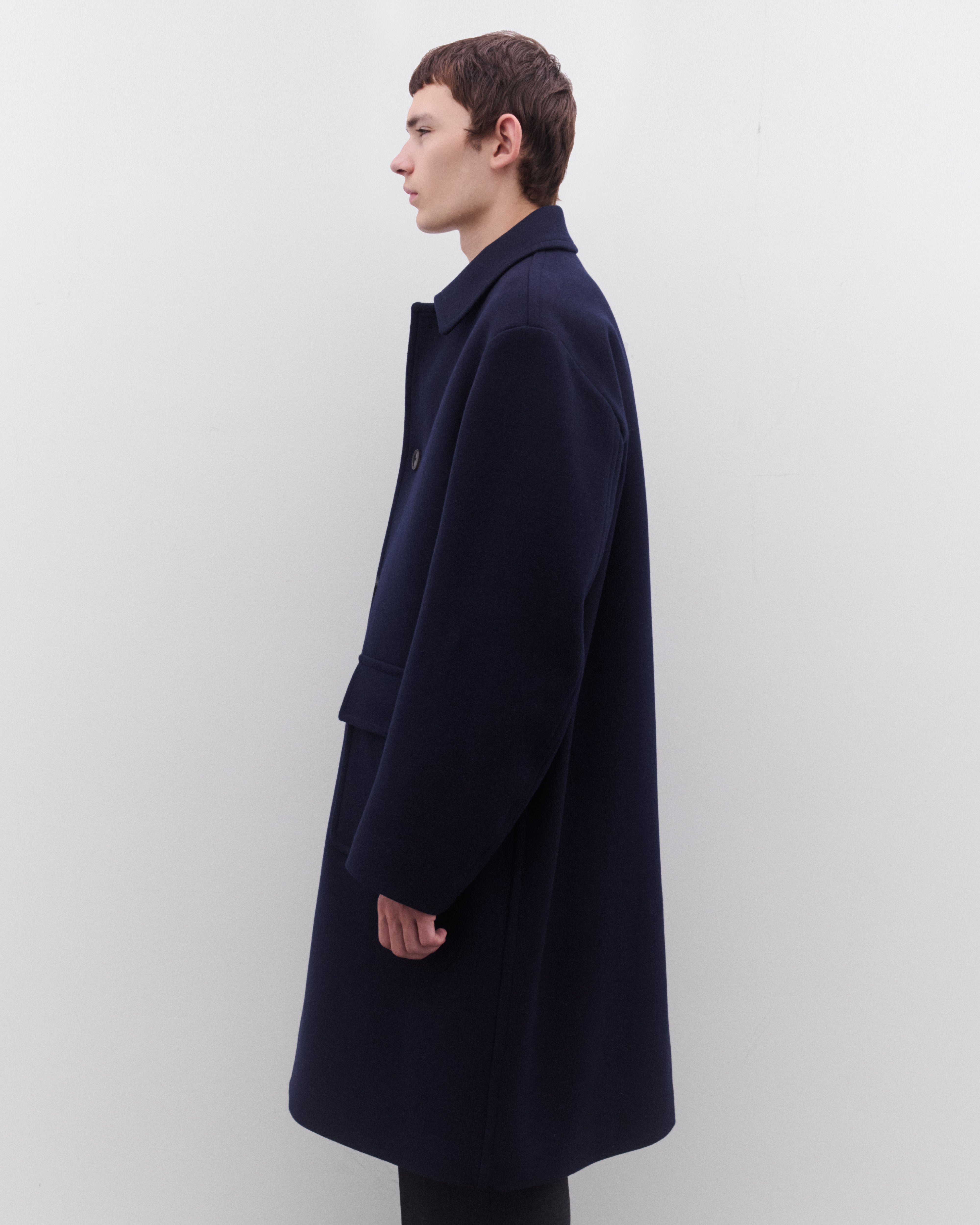 Dries Van Noten: Men's Car Coat (Navy) | DSMNY E-SHOP
