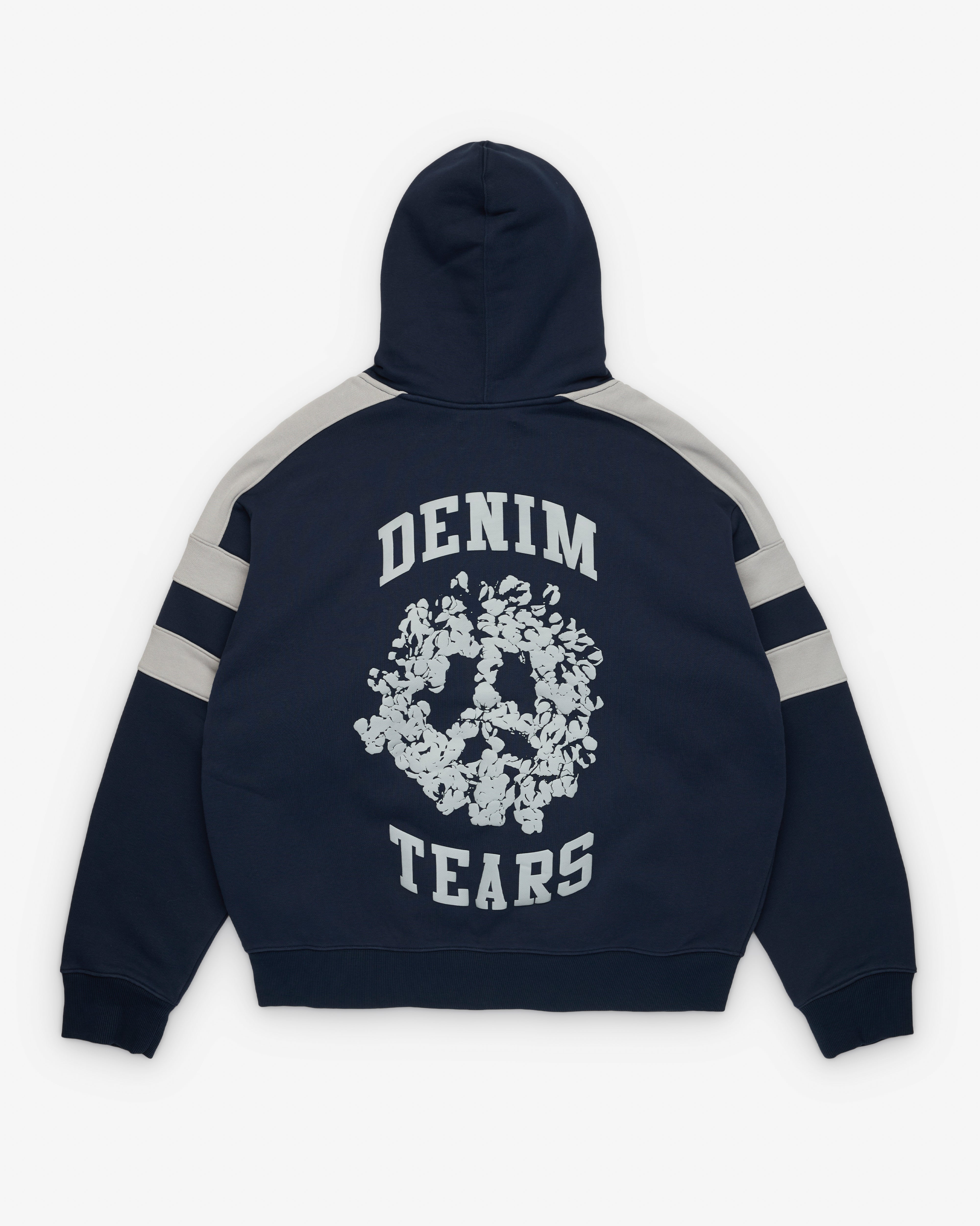 Denim Tears: Men's Denim U Paneled Zip Hoodie (Navy) | DSMNY E-SHOP