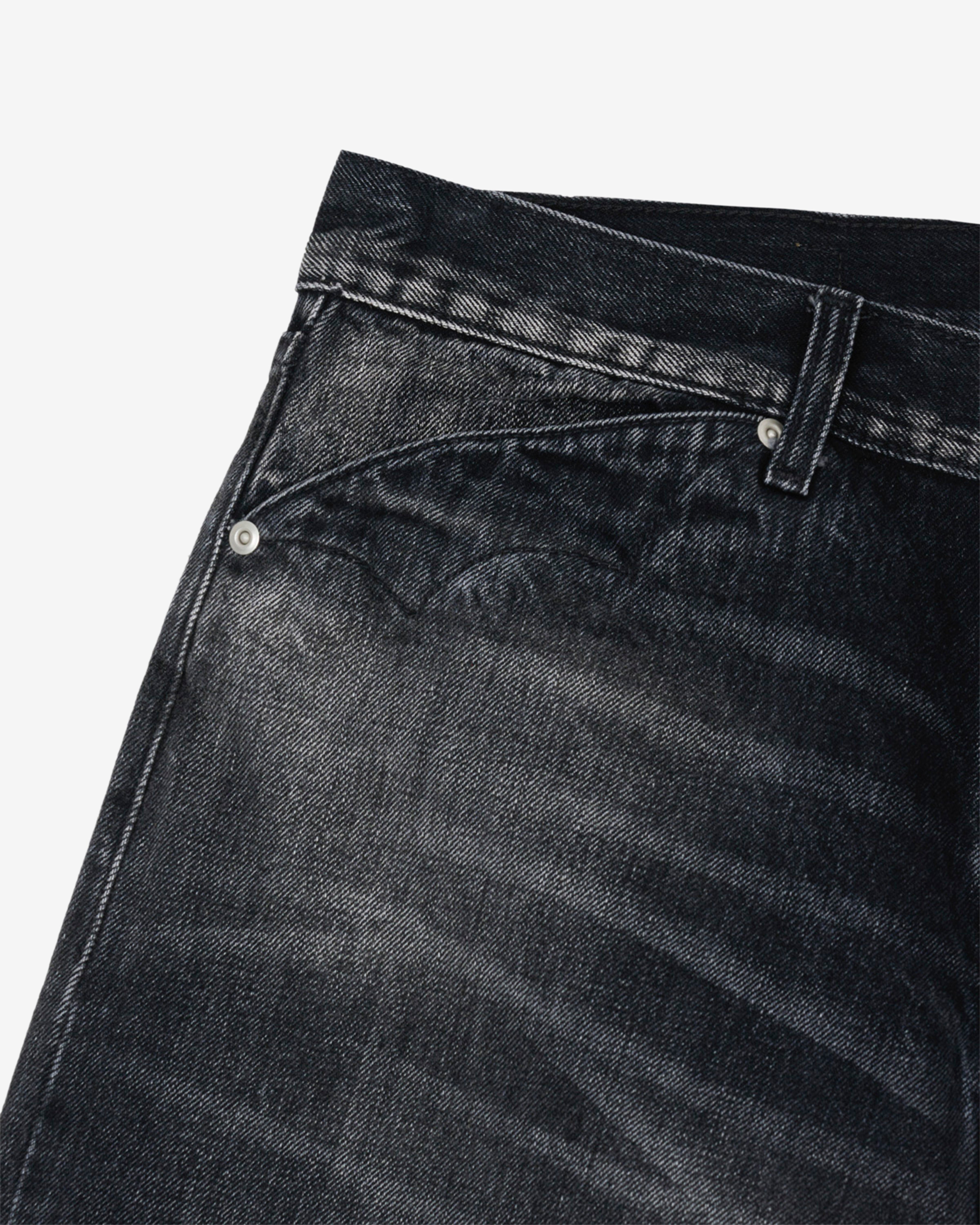 Brain Dead: Men's Type 00 13.2oz Selvedge Denim Pant (Washed Black