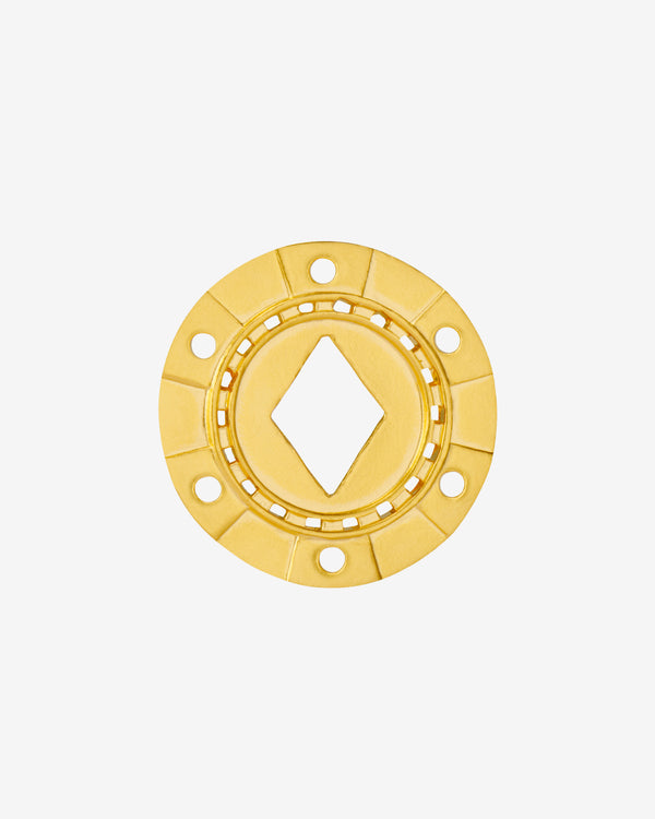 Mene - Diamond Poker Chip Pendant - (Gold)