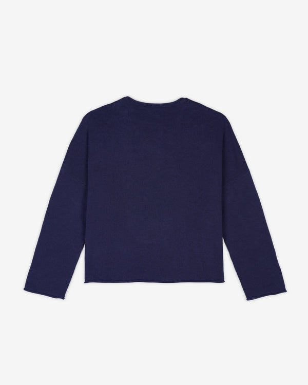 Brain Dead - Men's Diddle Cropped Sweater - (Navy)