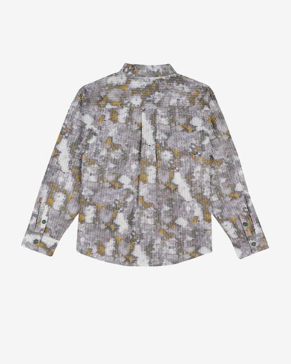 Brain Dead - Men's Distorted Heat Long Sleeve Shirt - (Grey)