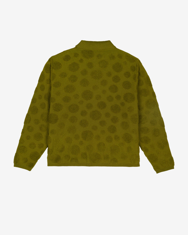 Brain Dead - Men's Dot Half Zip Sweater - (Moss)
