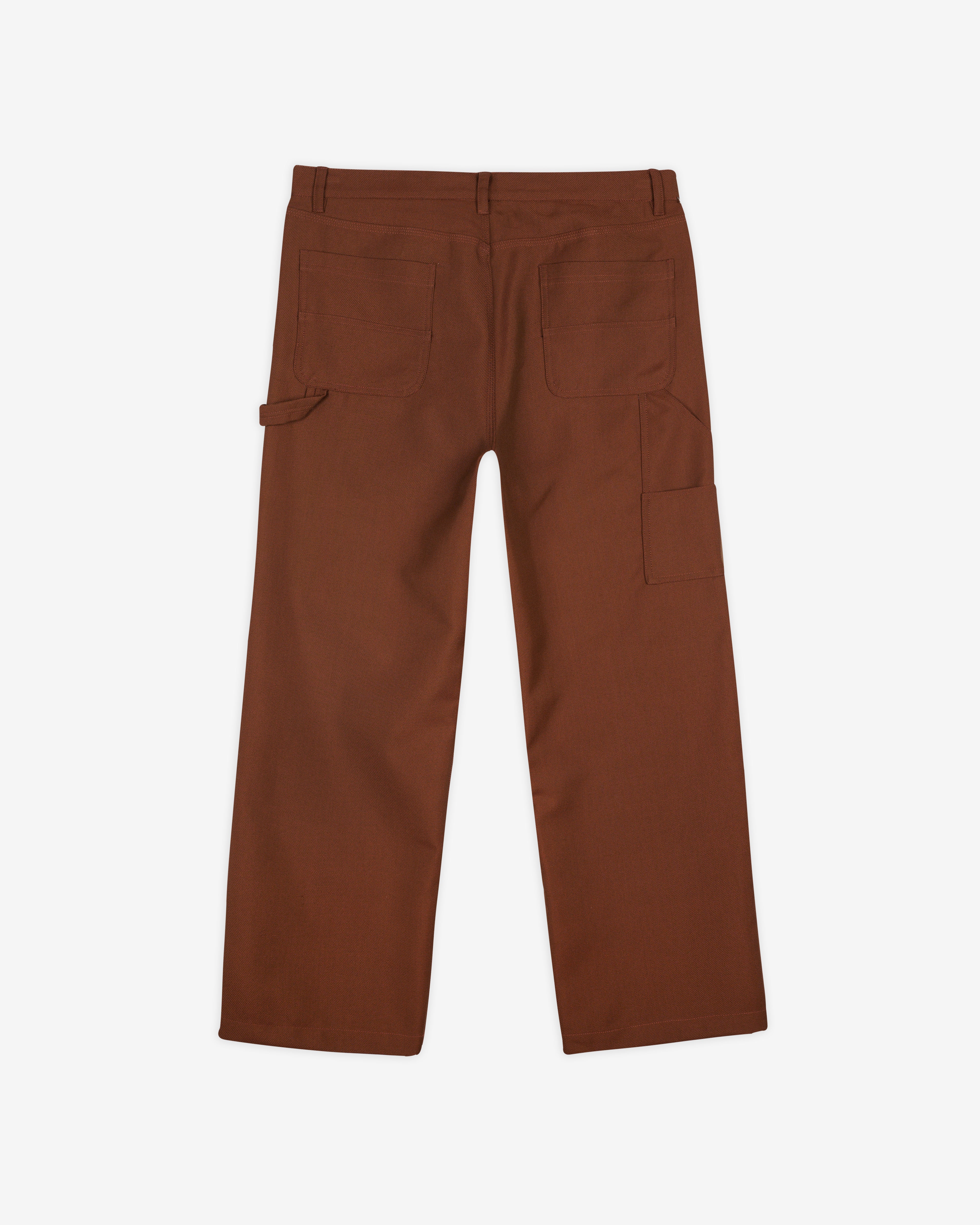 Brain Dead: Men's Serge Wool Double Knee Utility Pant (Brown