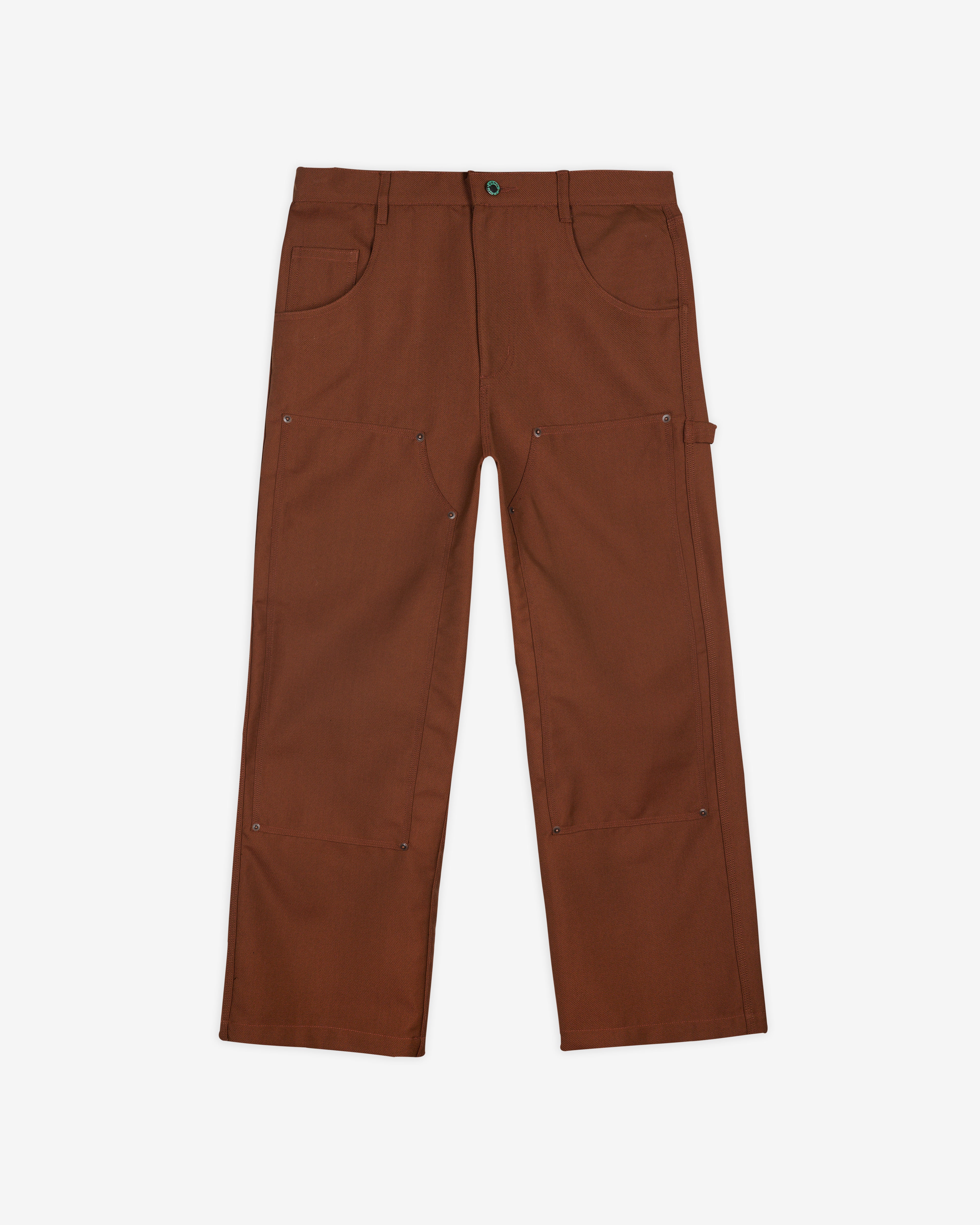 Brain Dead: Men's Serge Wool Double Knee Utility Pant (Brown