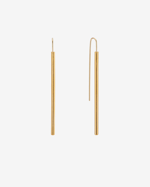 Mene - Drop Bar Earrings - (Yellow Gold)