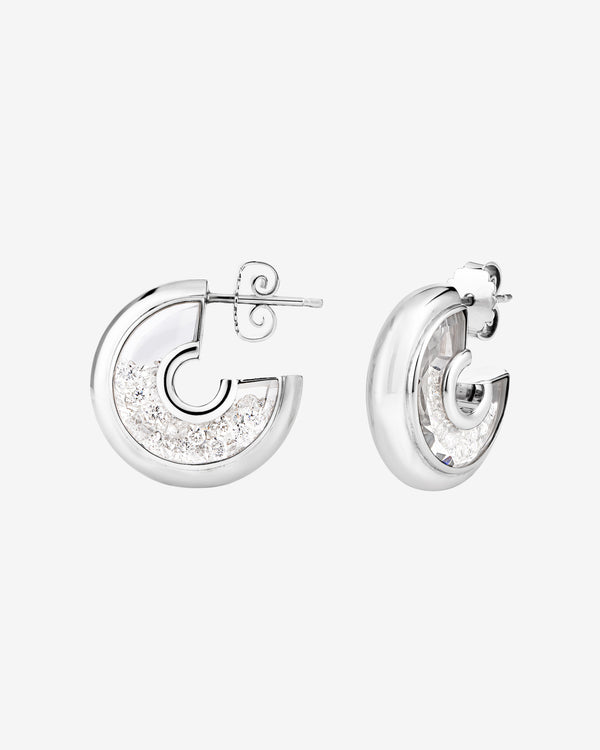 Moritz Glik - Women's Letra 15 Earrings - (White Gold)