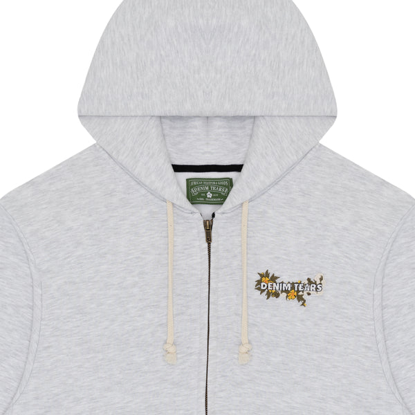 Denim Tears - Black Madonna Embroidered Zip Hoodie - (Grey)