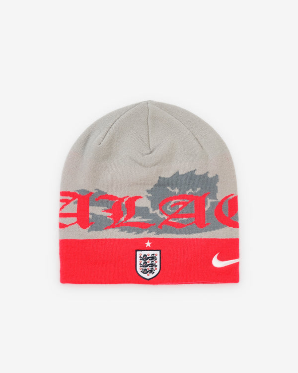 Nike - Men's Palace X England Uncuffed Beanie - (Pewter Grey/Bright Crimson)