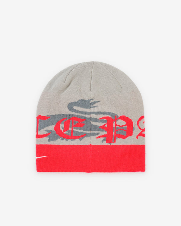 Nike - Men's Palace X England Uncuffed Beanie - (Pewter Grey/Bright Crimson)