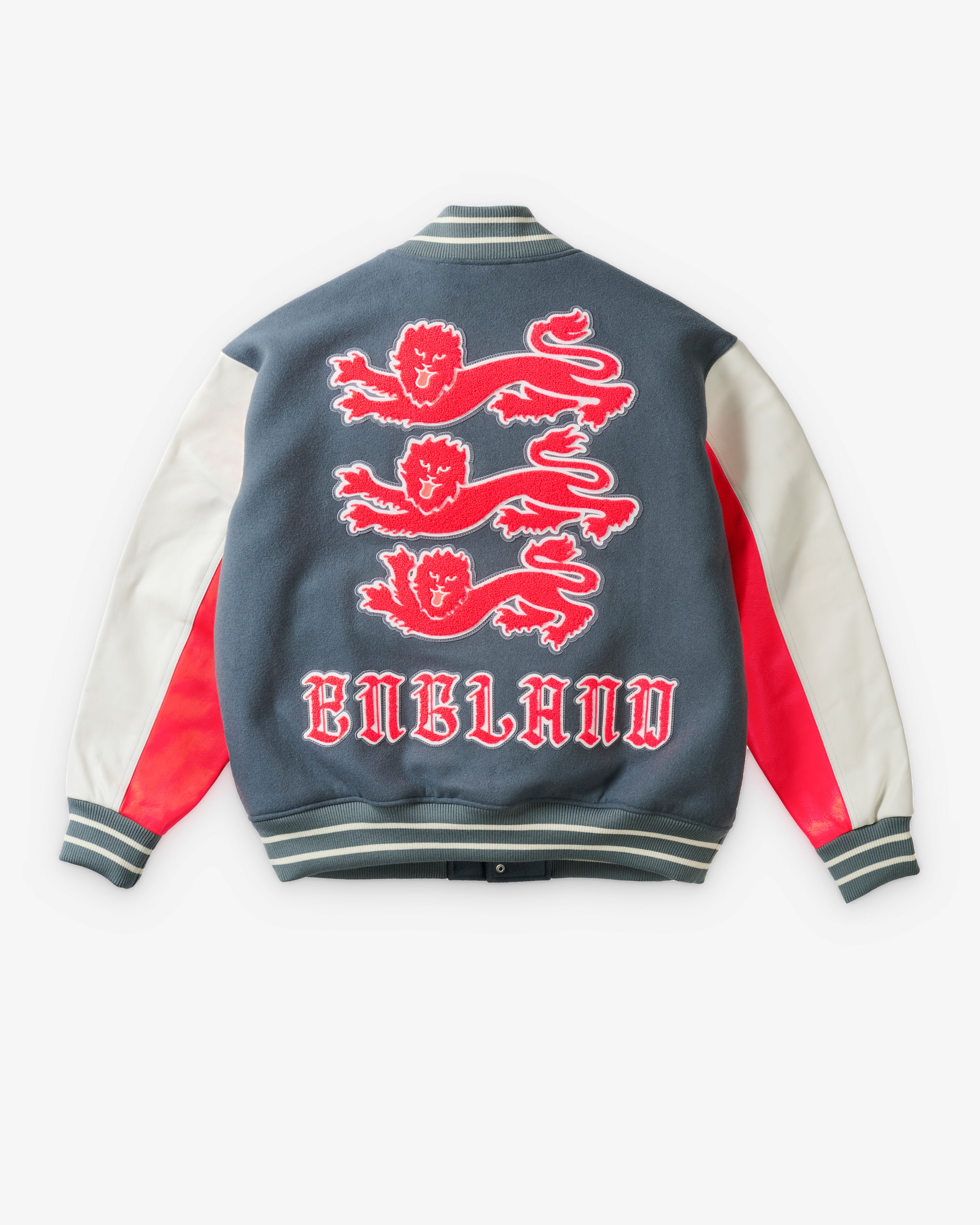 Nike: Men's Palace X England Varsity Jacket (Cool Grey/Bright